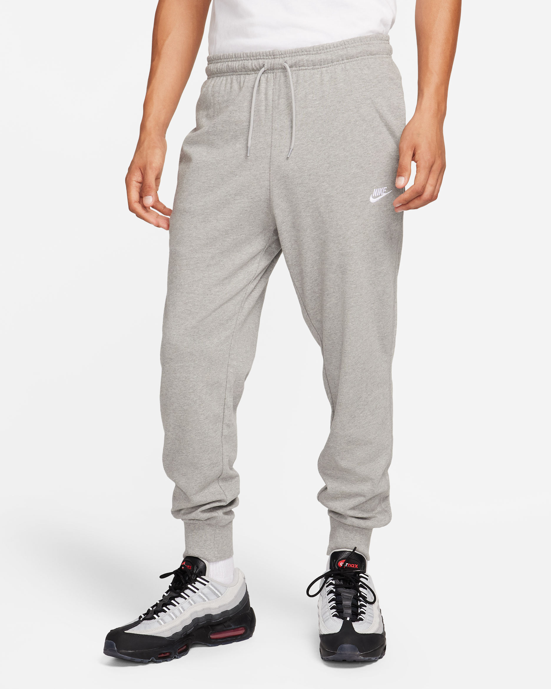 나이키 클럽 남성 니트 조거 - 다크 그레이 헤더/화이트