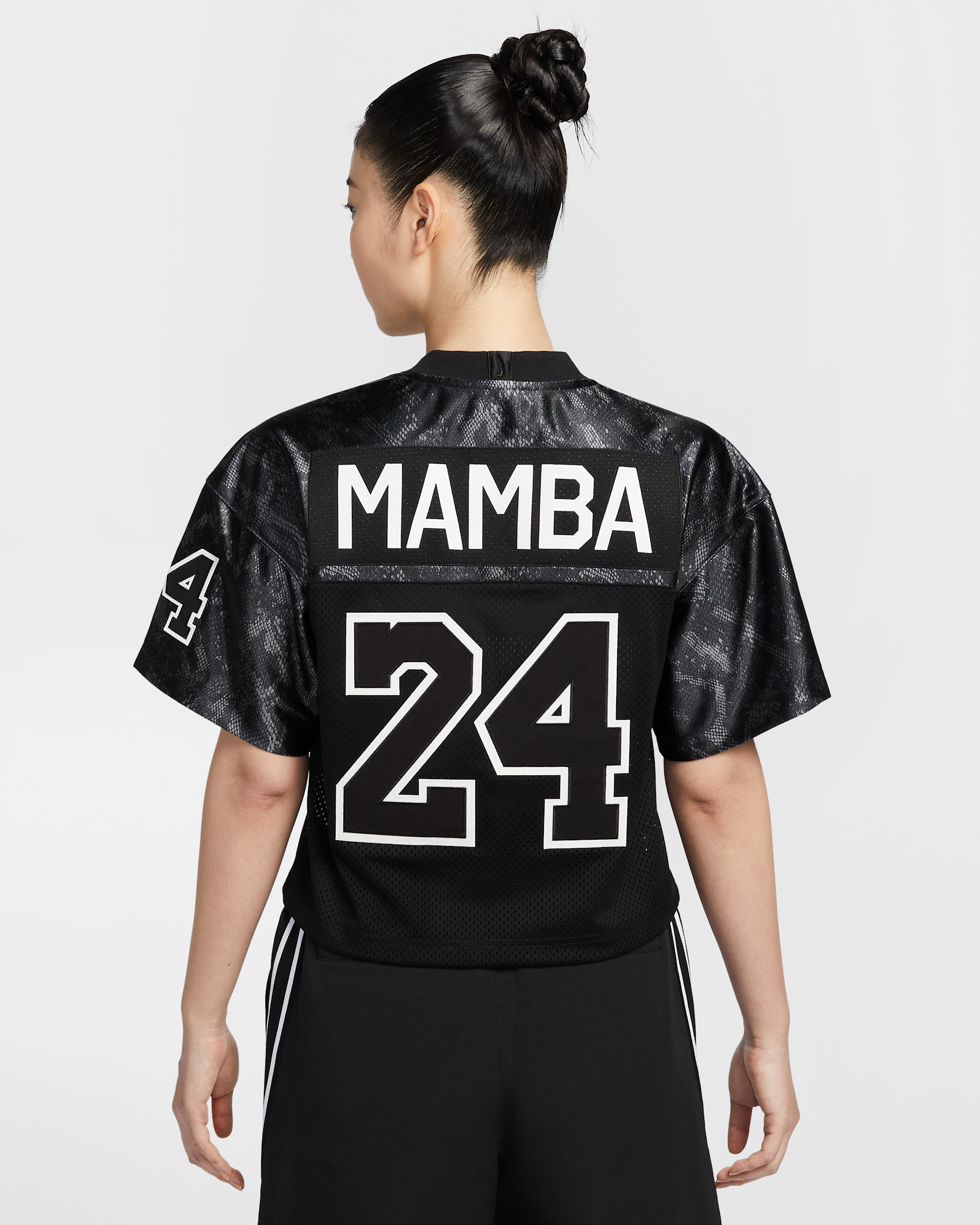 코비 여성 축구 저지 - 블랙/화이트