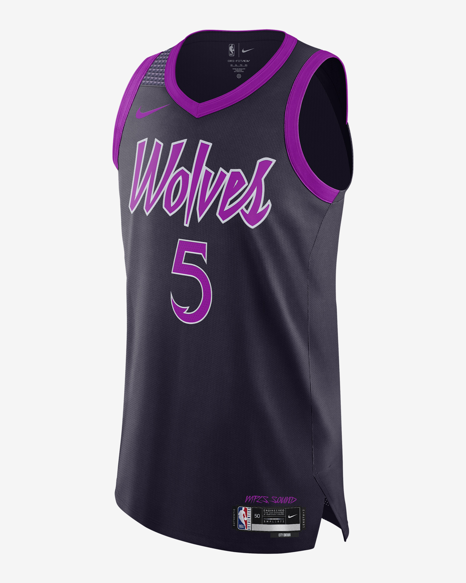 Anthony Edwards Minnesota Timberwolves City Edition Men's Nike Dri-FIT ADV NBA Authentic Jersey - Purple Dynasty