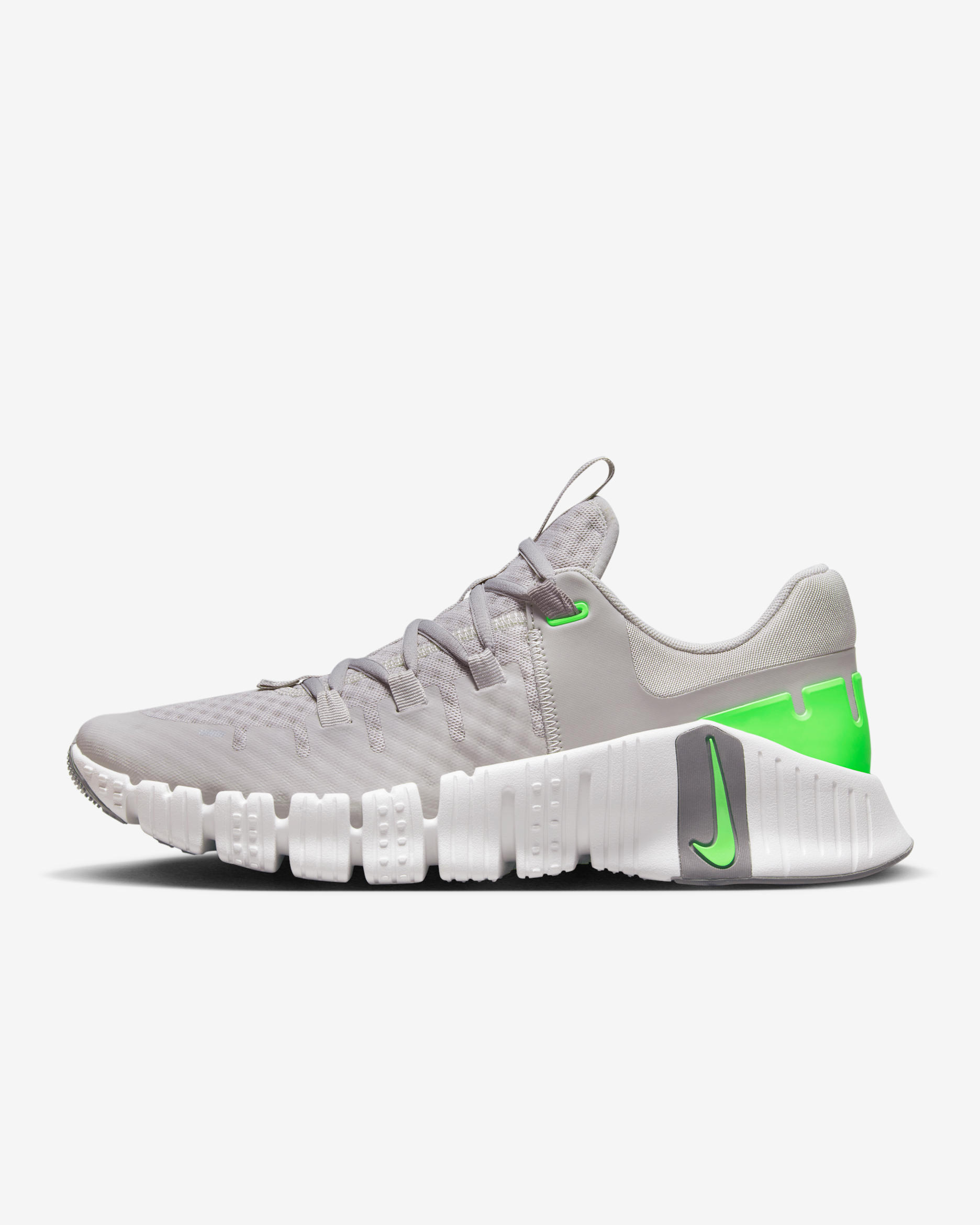 Nike Free Metcon 5 Men's Workout Shoes - Light Iron Ore/Phantom/Flat Pewter/Green Strike