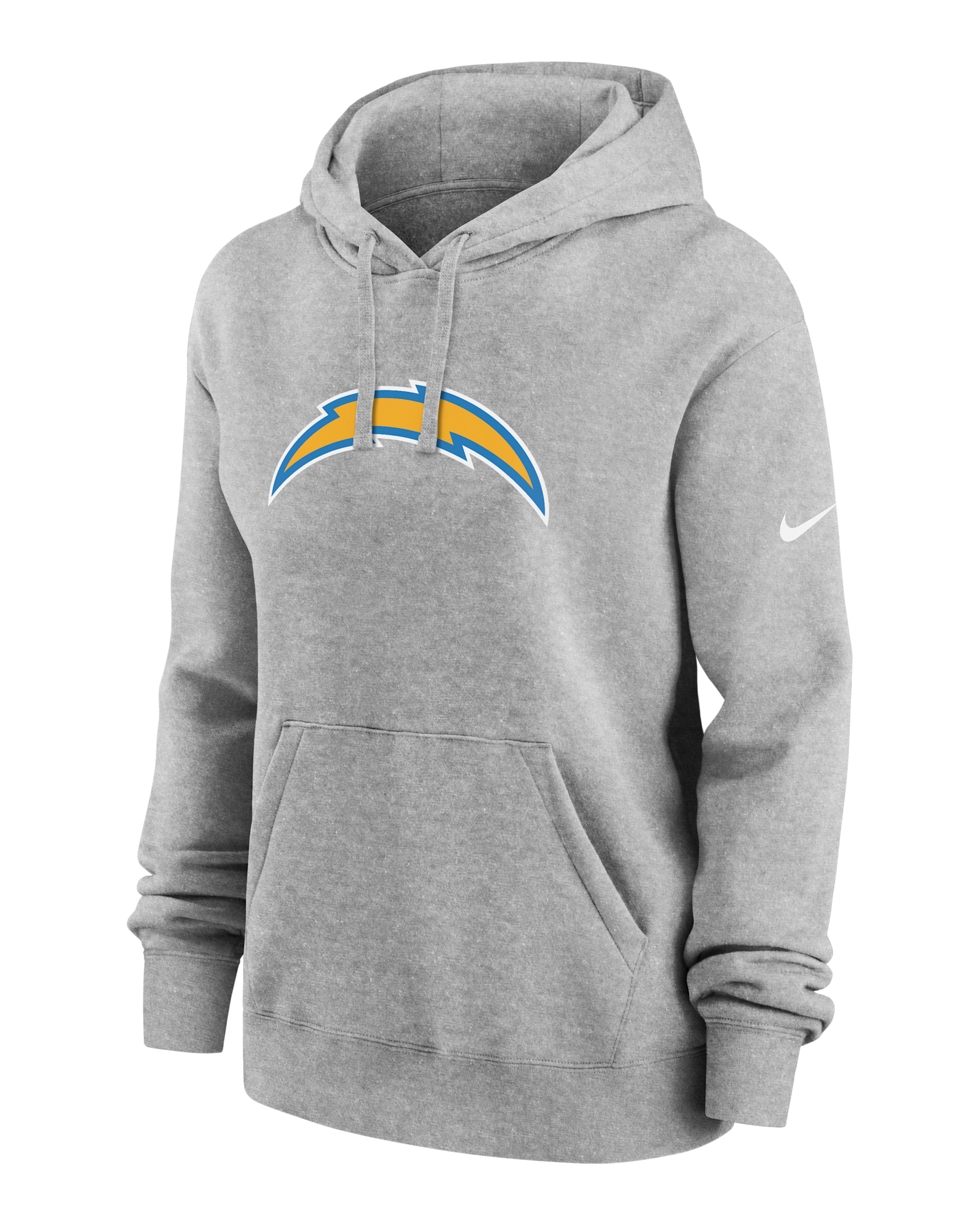 Los Angeles Chargers Club Women's Nike NFL Pullover Hoodie - Charcoal Heather