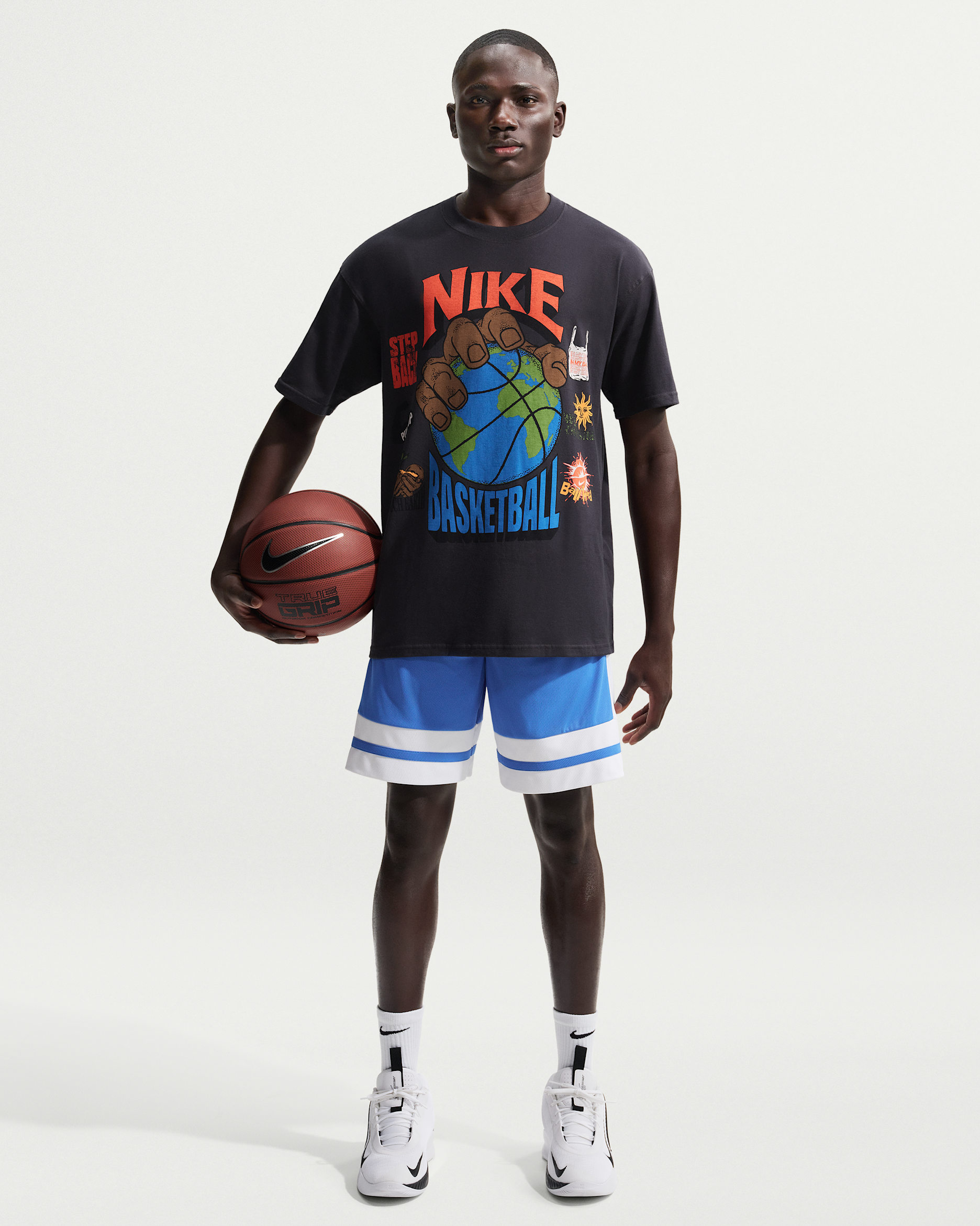 Nike Men's Dri-FIT 8" Basketball Shorts - Pacific Blue/White/Pacific Blue/White