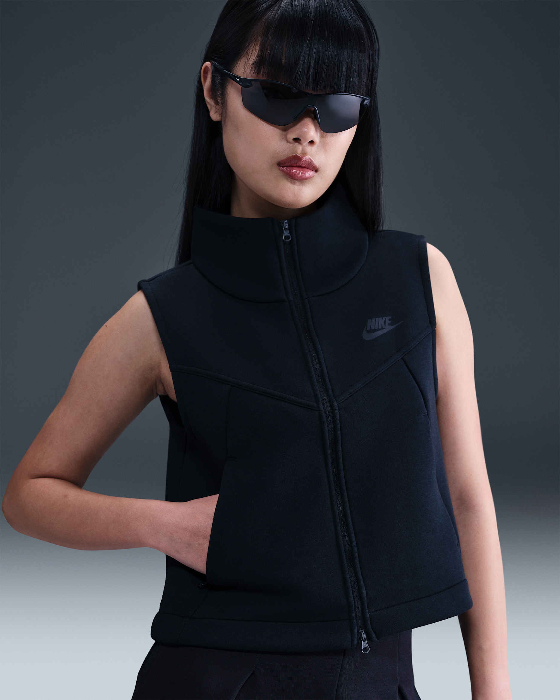 Nike Sportswear Tech Fleece Women's Full-Zip Vest - Black/Black