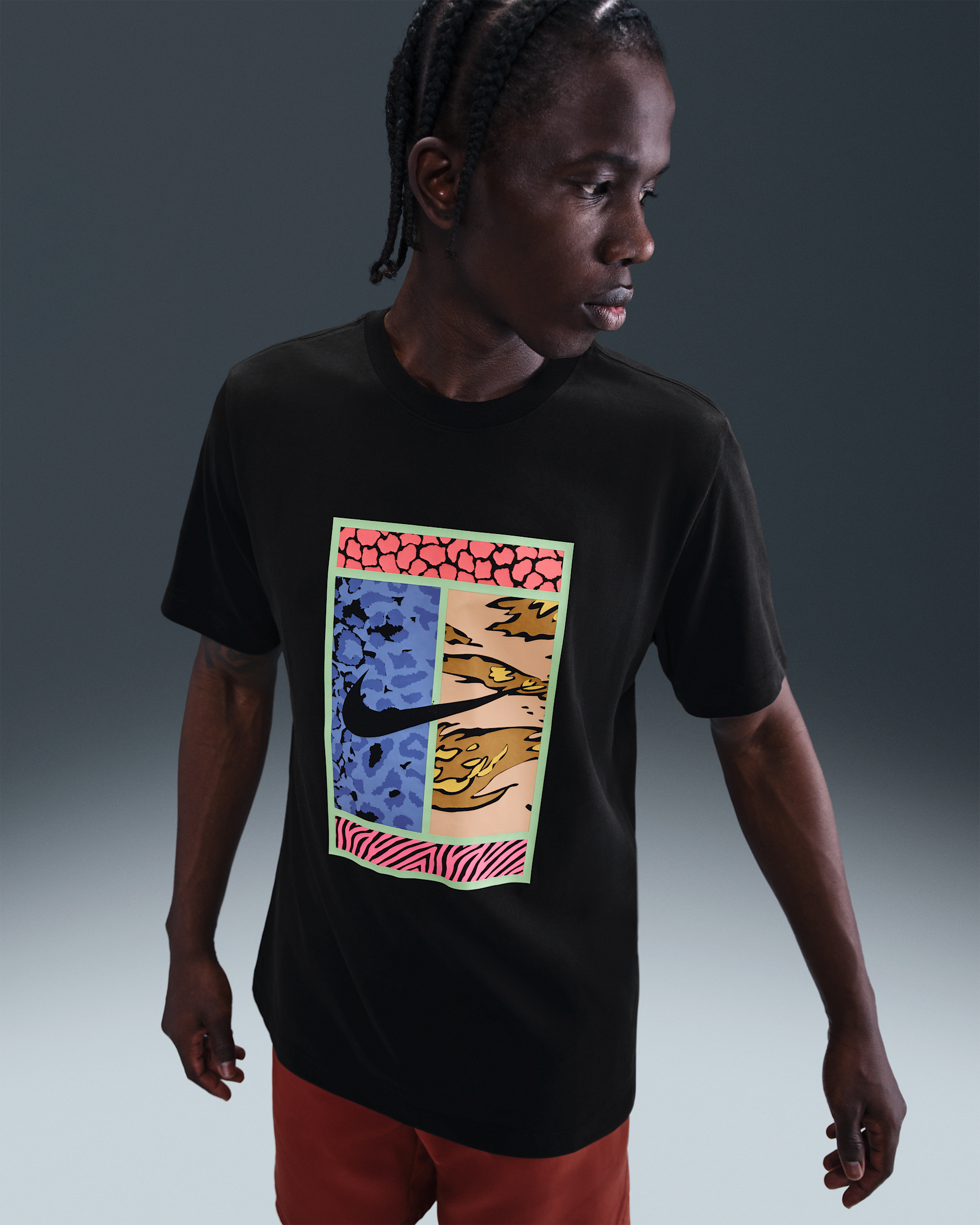 Playera de tenis Dri-FIT para hombre NikeCourt - Negro