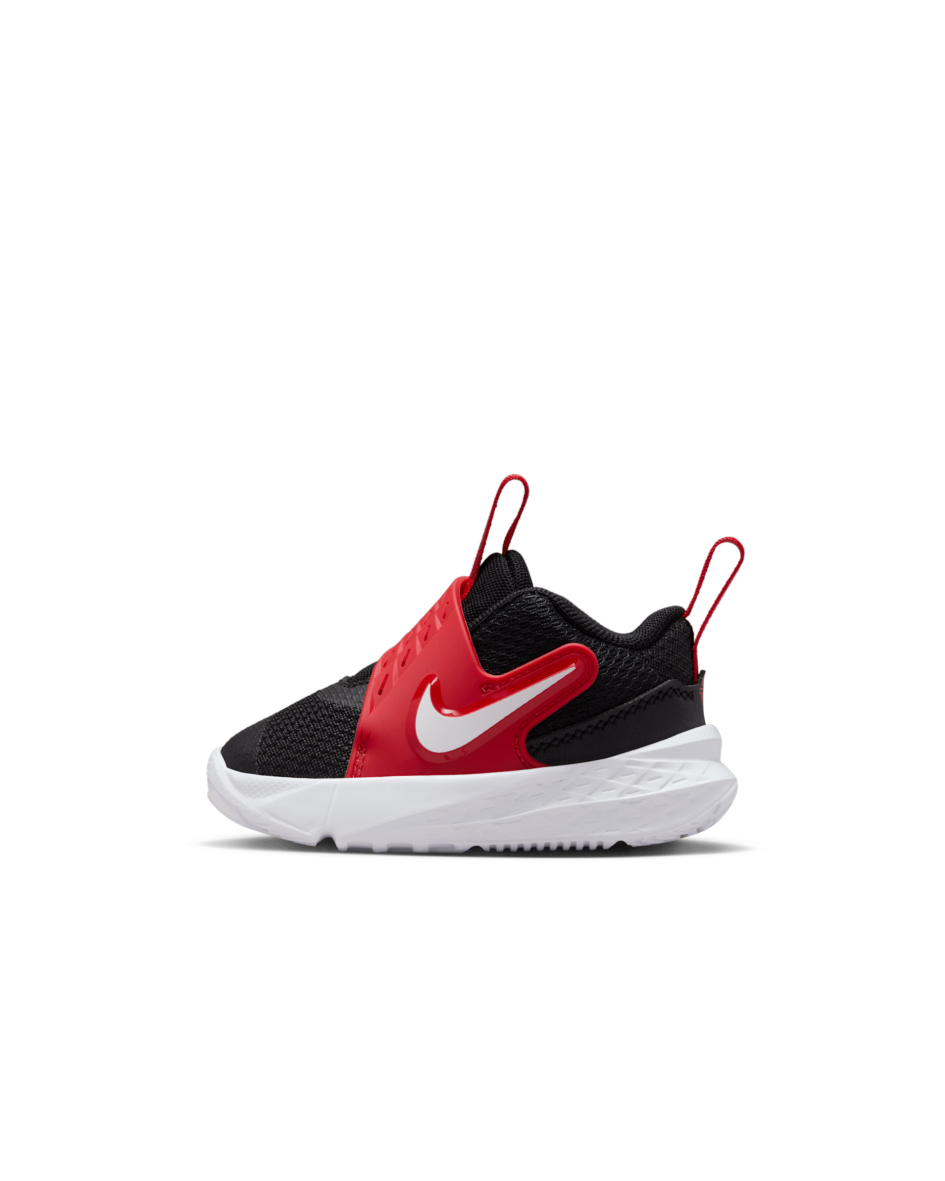 Nike Team Hustle D 12 Baby/Toddler Shoes - Black/University Red/White