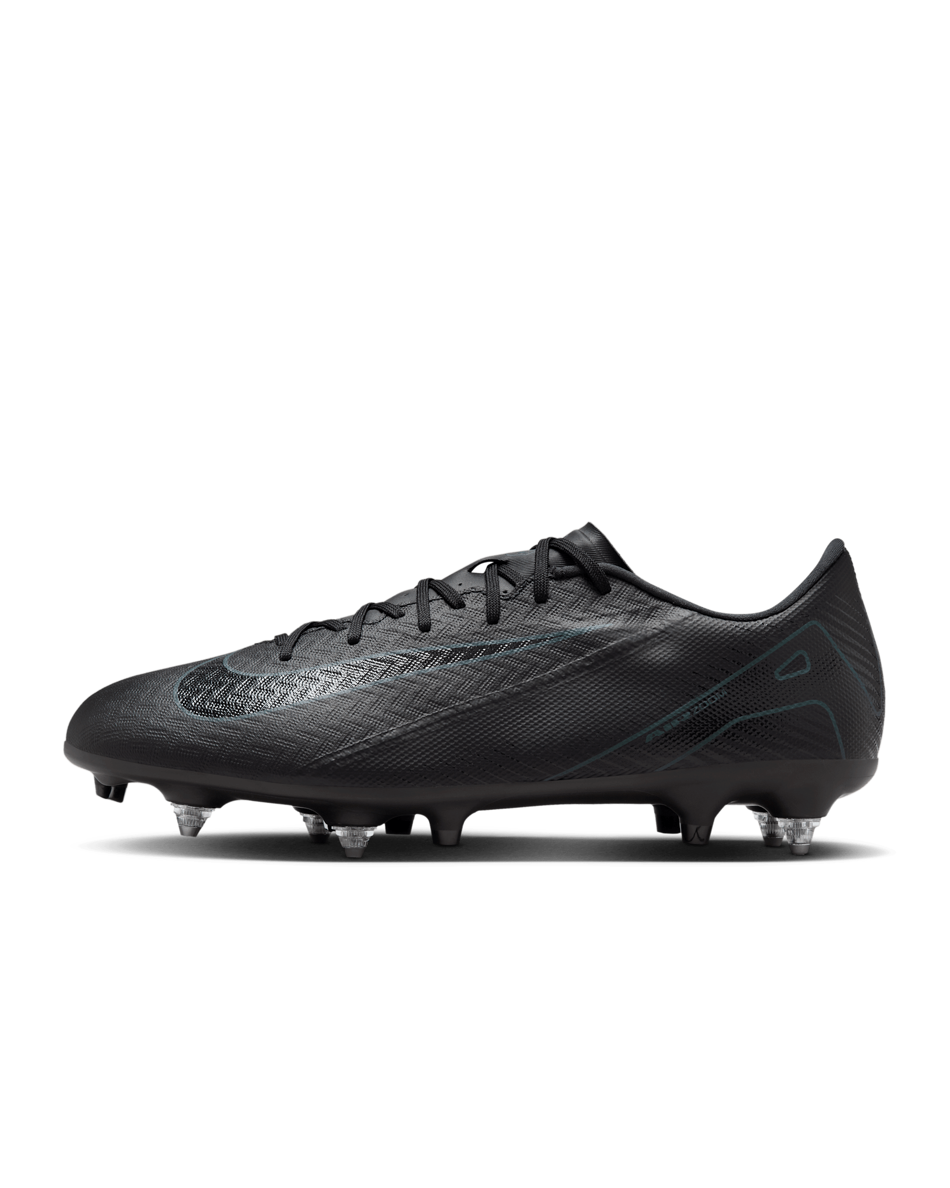 Nike Mercurial Vapor 16 Academy Soft-Ground Low-Top Football Boot - Black/Deep Jungle/Black