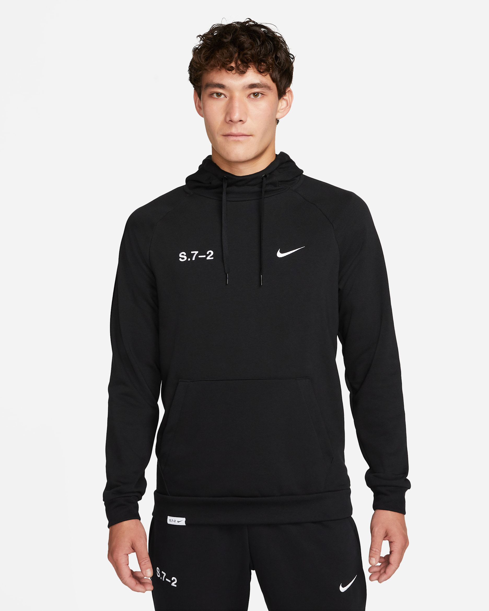 Nike Dri-FIT Studio '72 Men's Pullover Fitness Hoodie - Black/White