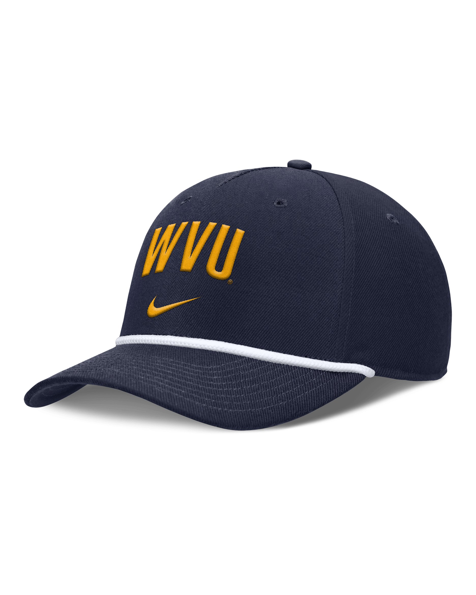 West Virginia Primetime Rise Campus Men's Nike College Adjustable Hat - Navy