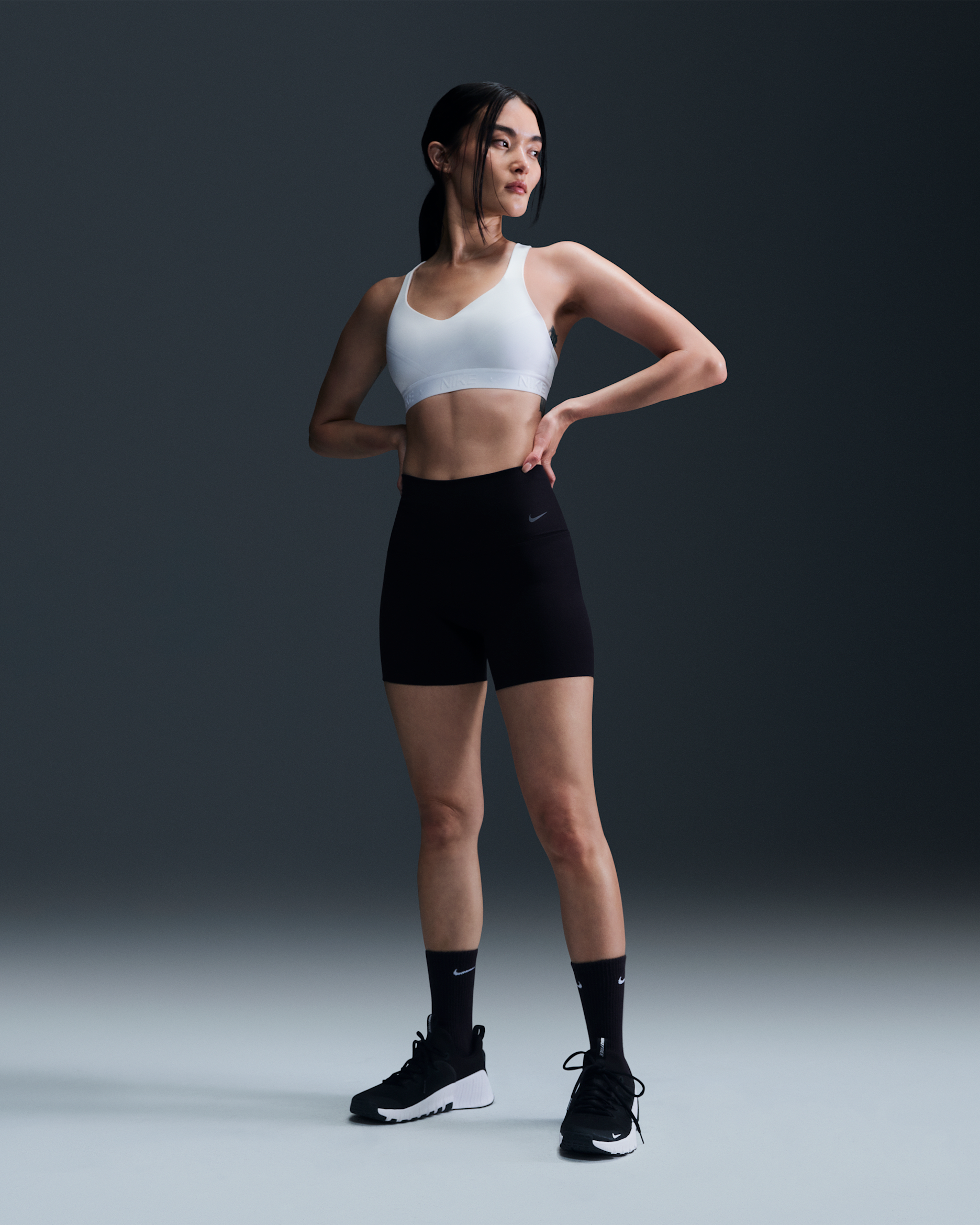 Nike Zenvy Women's High-Waisted 12.5cm (approx.) Biker Shorts - Black/Black