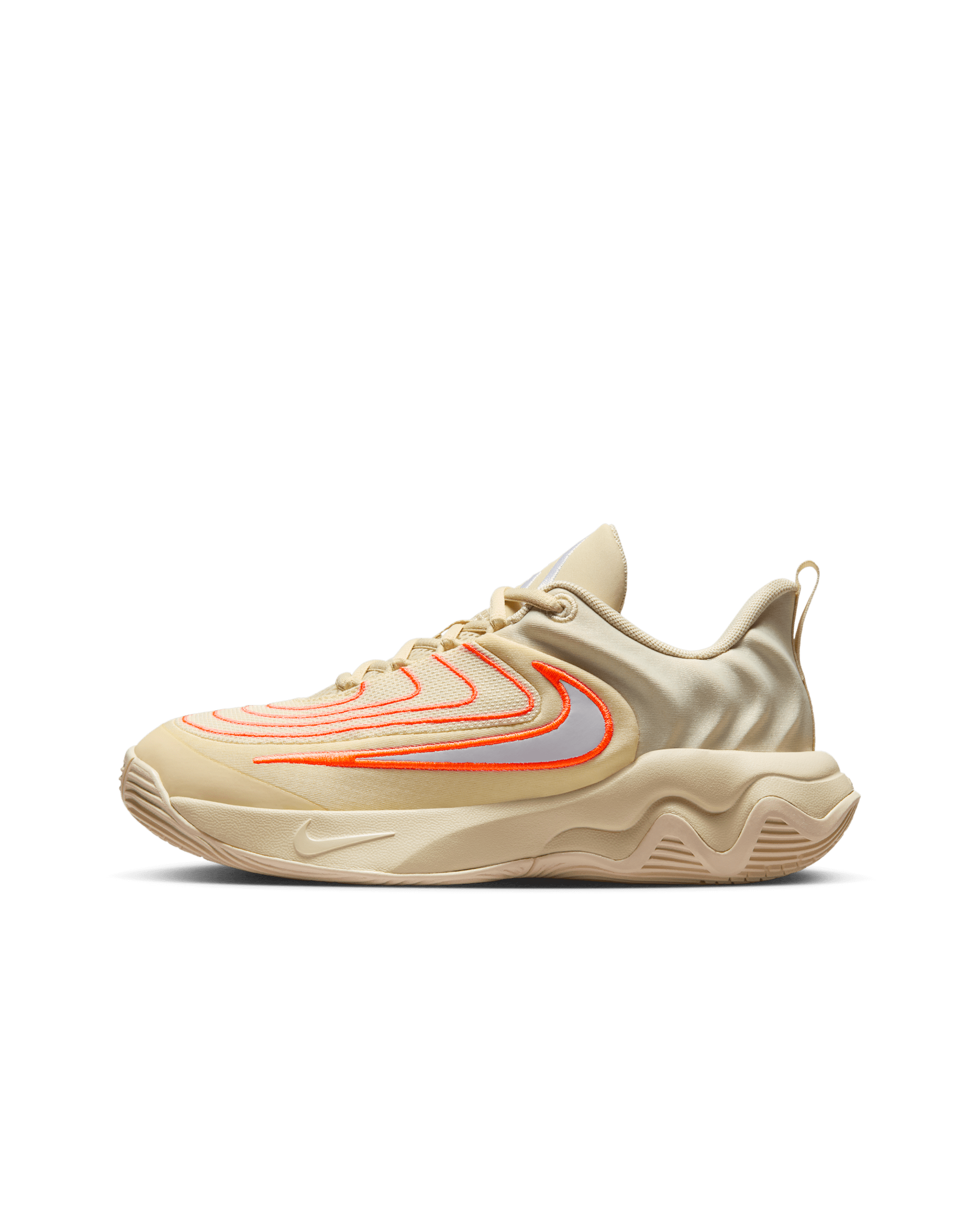 Giannis Immortality 4 Big Kids' Basketball Shoes - Light Khaki/Alabaster/Total Orange/White