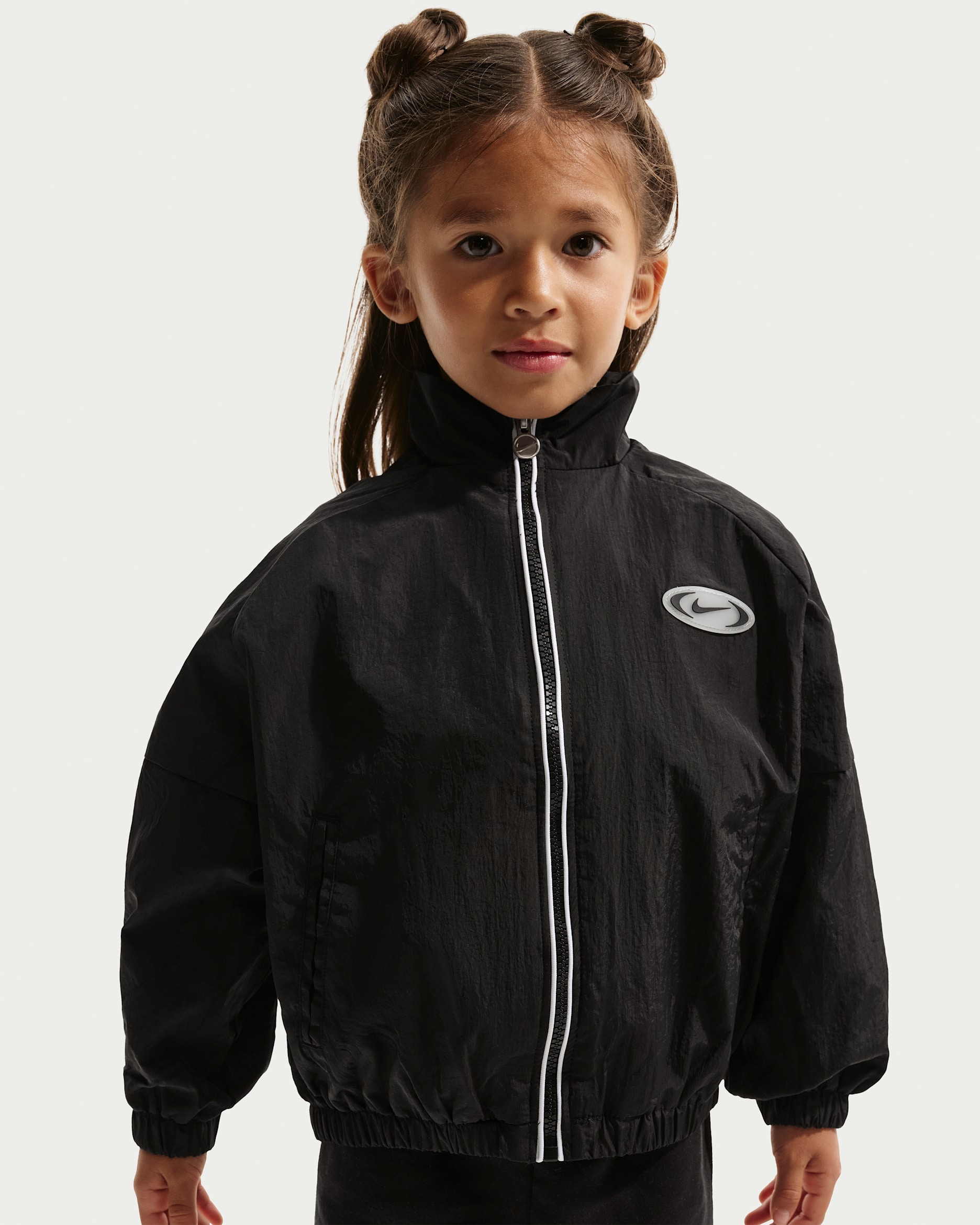 Nike Little Kids' Hoodless Windbreaker - Black
