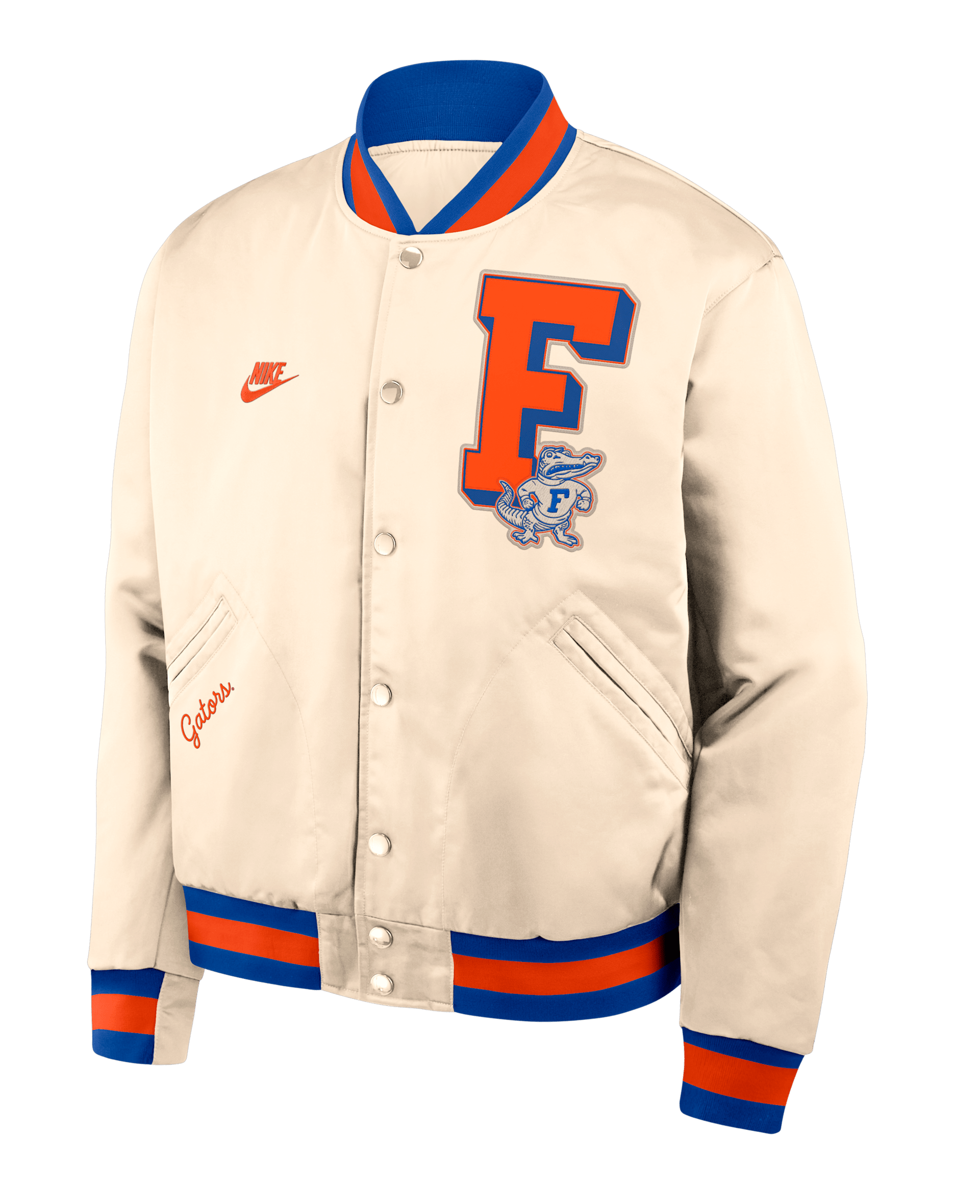 Florida Legacy Men's Nike College Full-Snap Bomber Jacket - Tan/Beige