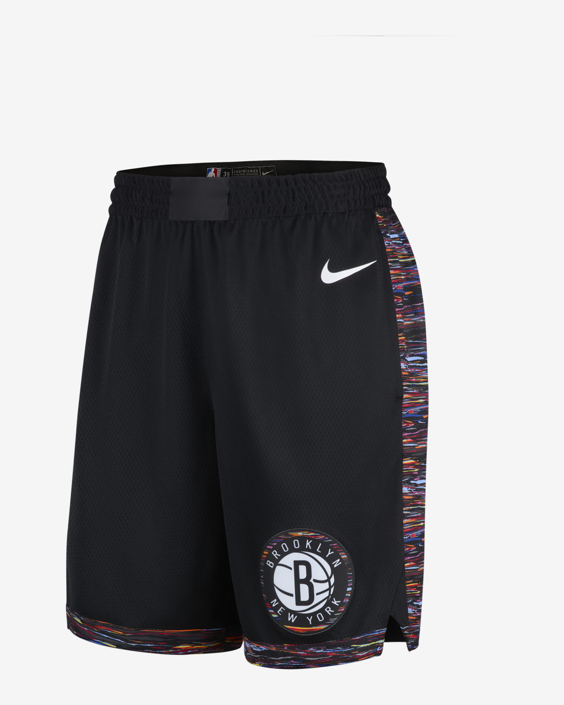 Brooklyn Nets City Edition Men's Nike Dri-FIT NBA Swingman Shorts - Black/White