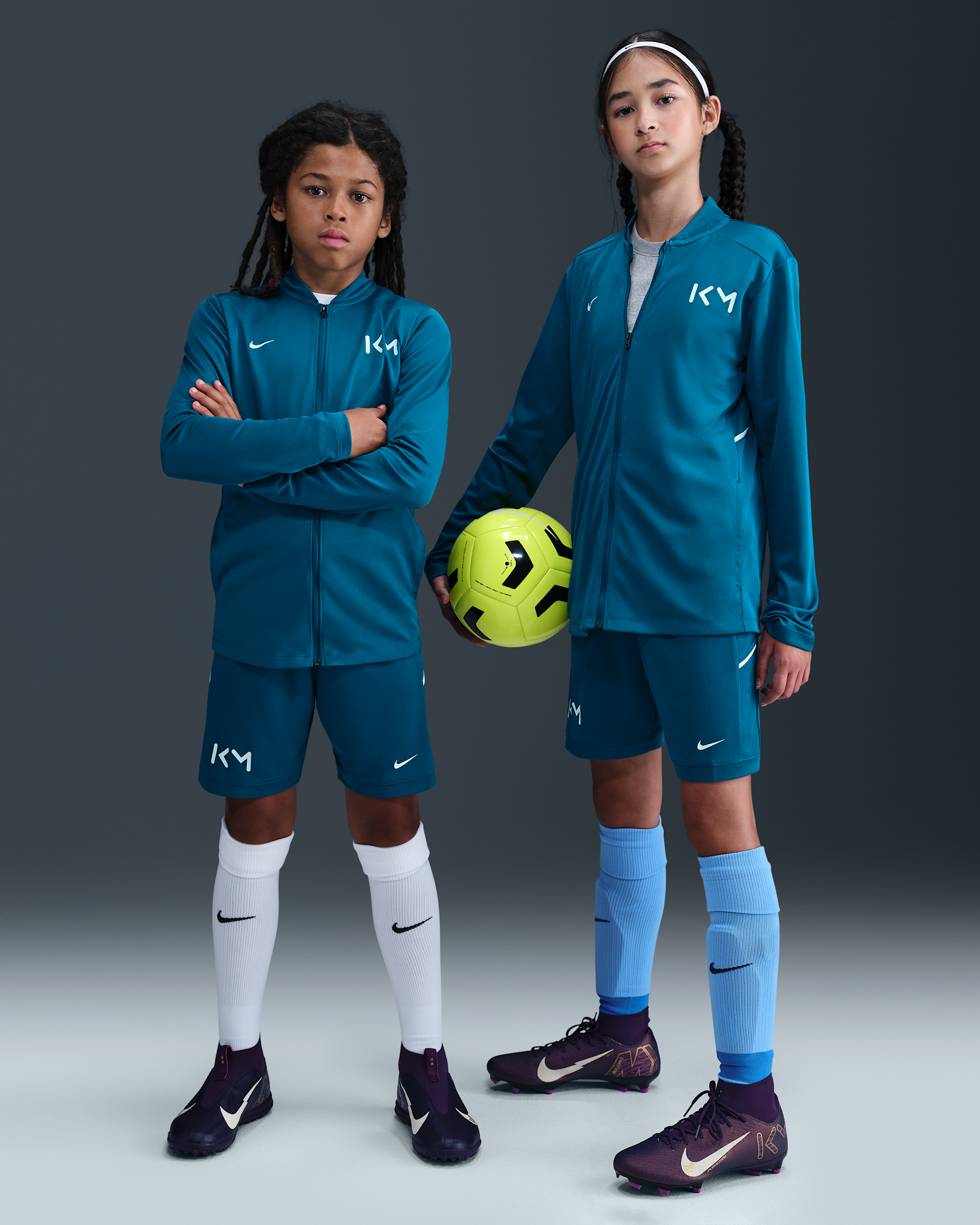 Kylian Mbappé Academy Older Kids' Nike Dri-FIT Football Shorts - Green Abyss/Green Abyss/Igloo/Light Dew