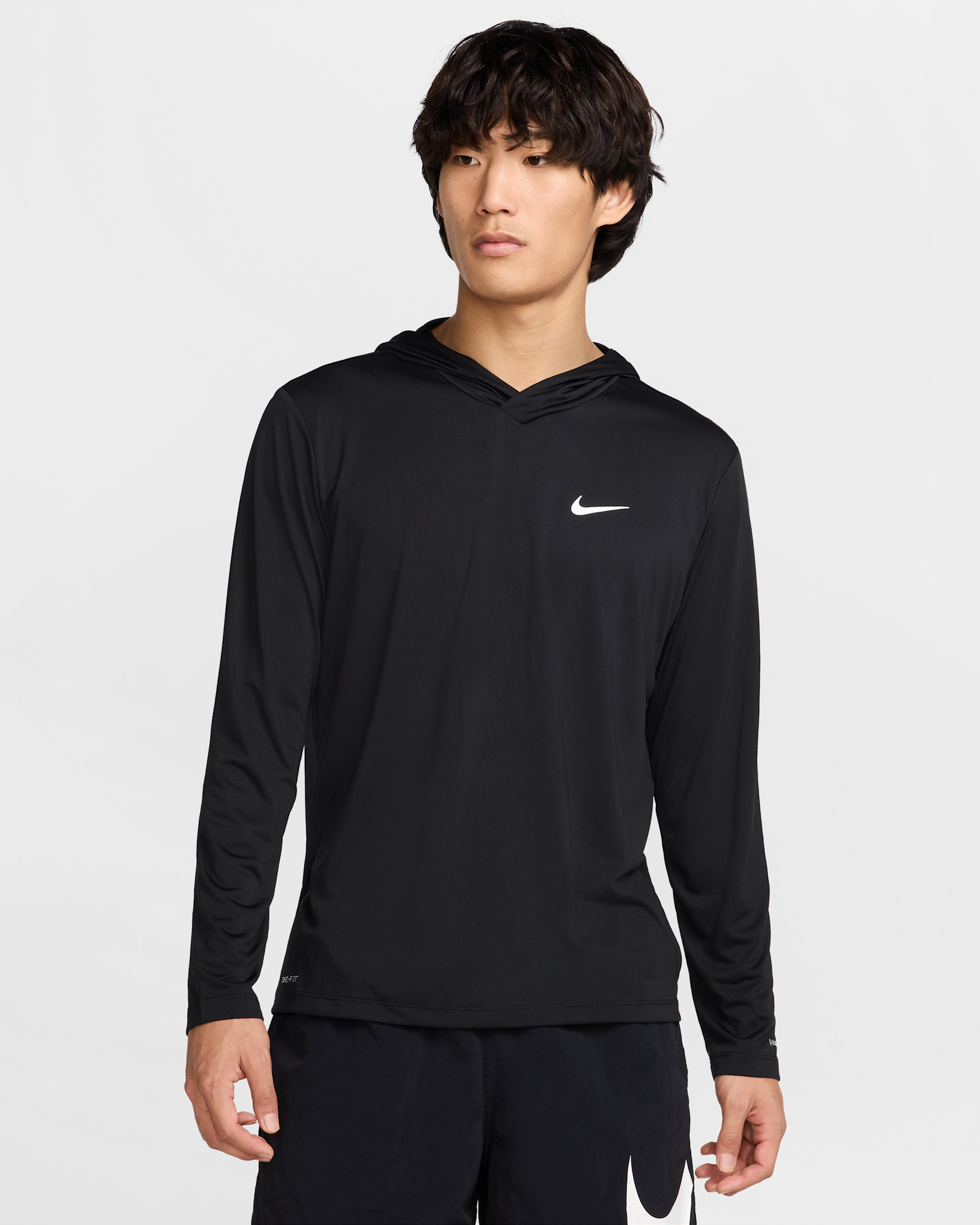 나이키 에센셜 남성 긴팔 후드 하이드로가드 - 블랙/화이트