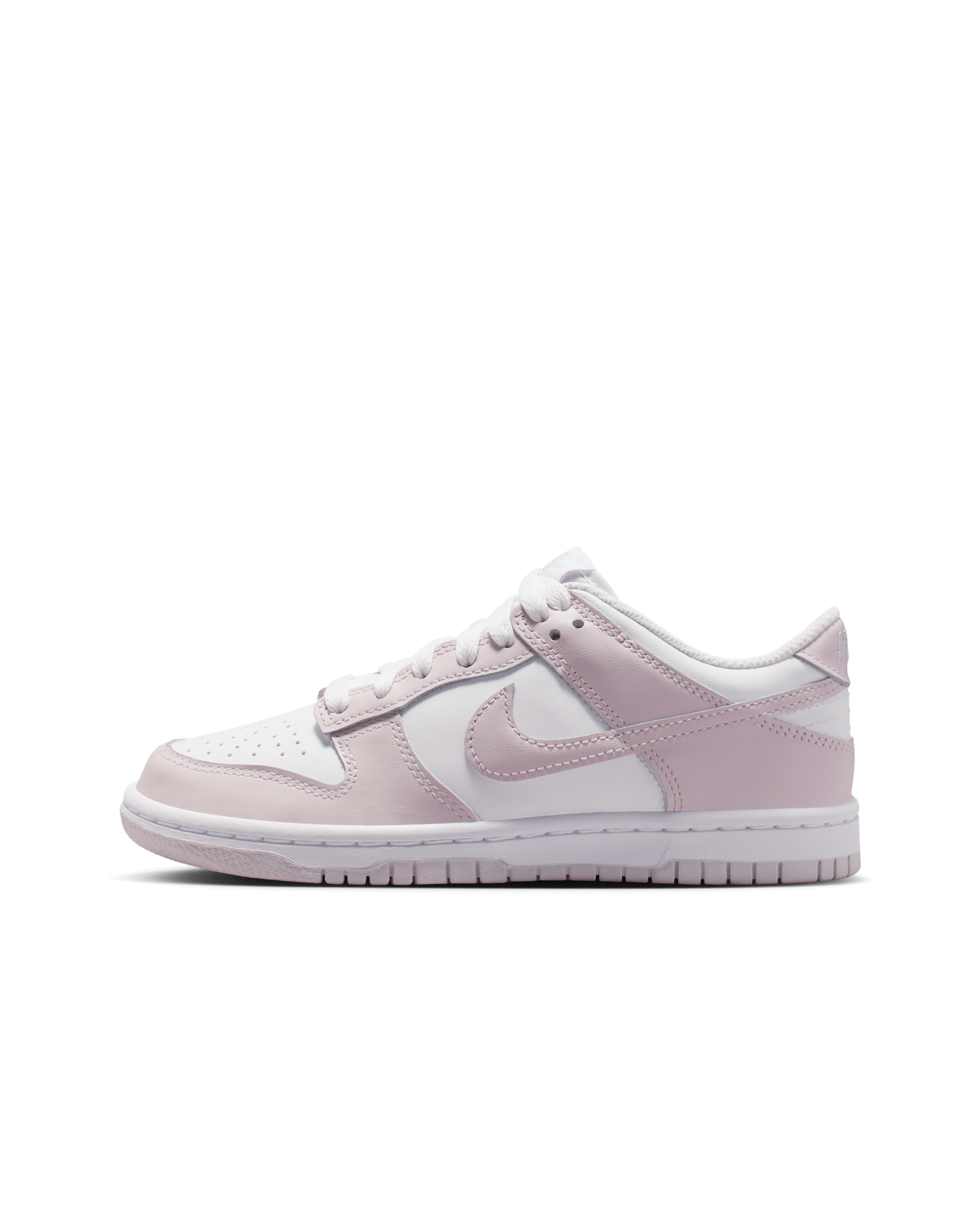 Nike Dunk Low Older Kids' Shoes - White/Light Violet/Light Violet