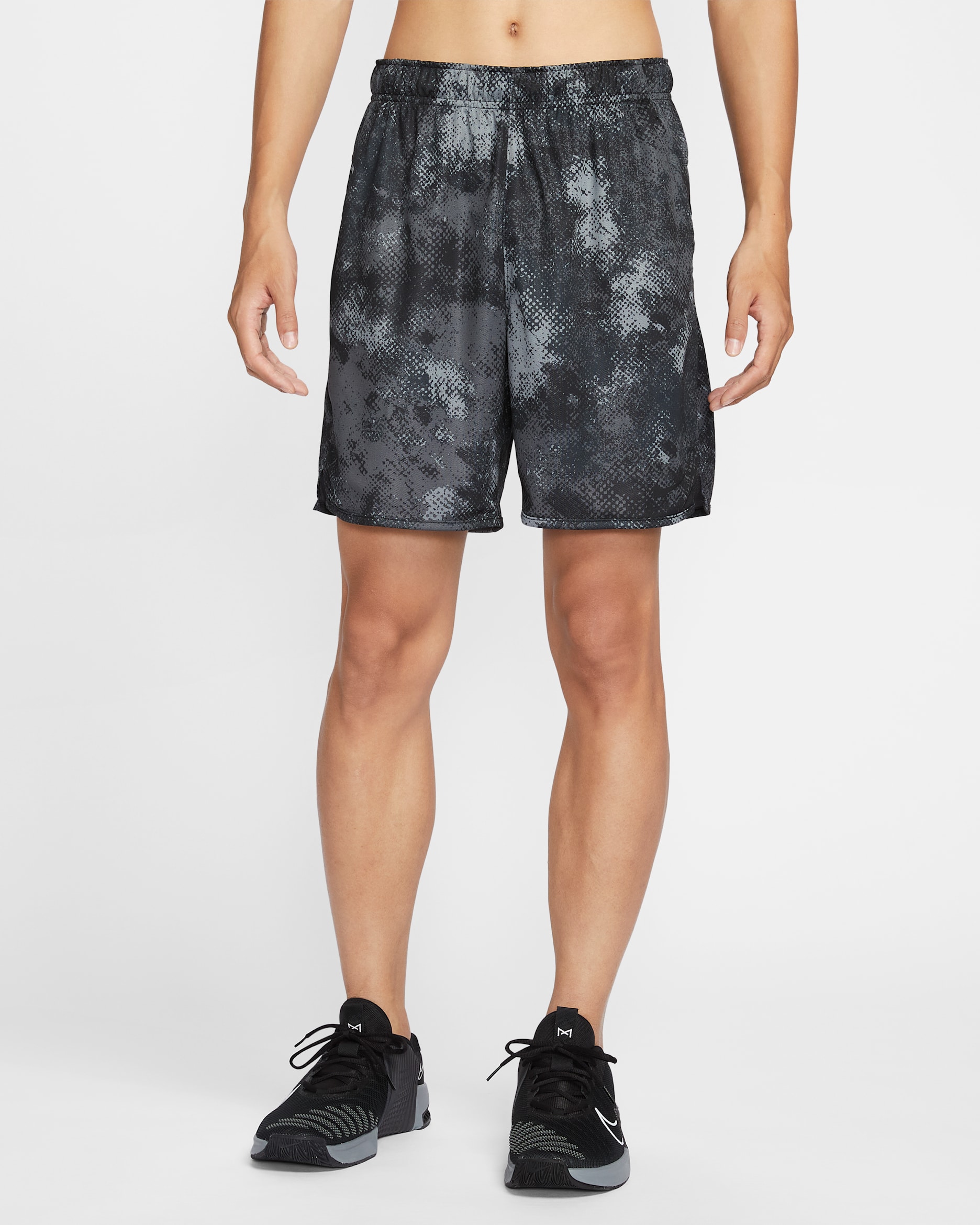 Nike Totality Camo Men's 18cm (approx.) Dri-FIT Unlined Fitness Shorts - Black/Black/White/Black