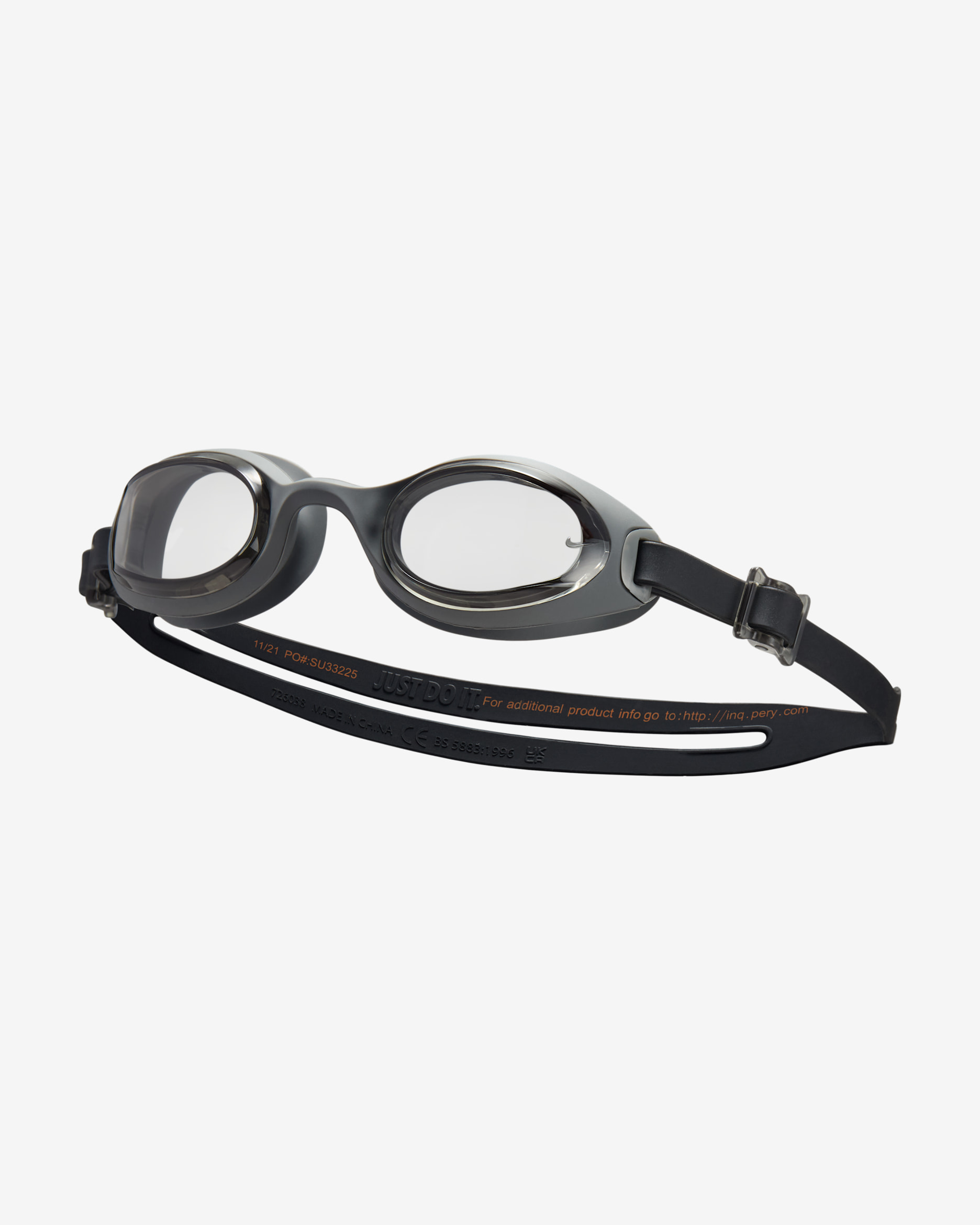 Goggles para niños talla grande Nike Swim Hyper Flow - Gris humo claro/Negro/Gris azulado/Gris humo claro
