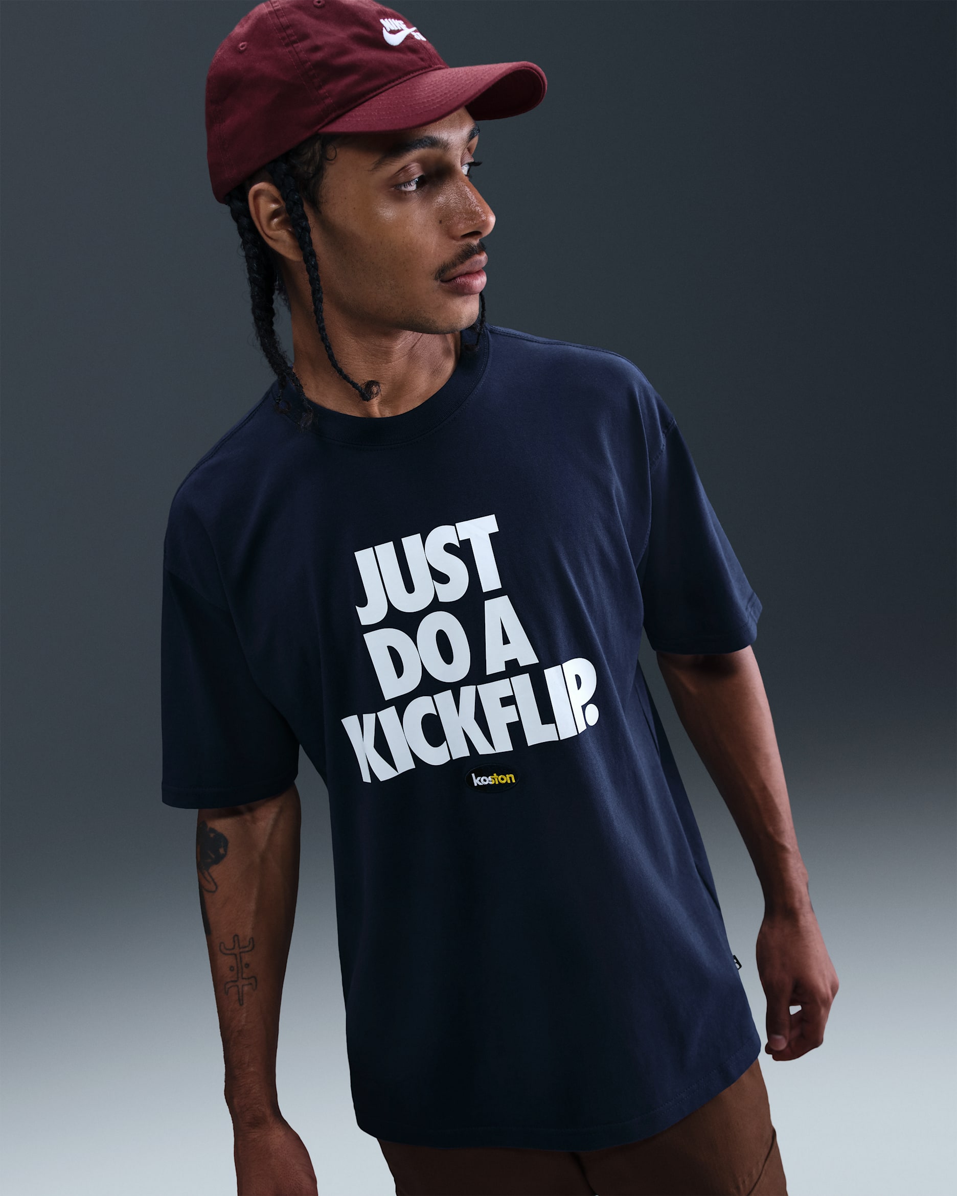 Nike SB x Koston Max90 Skate T-Shirt - Midnight Navy