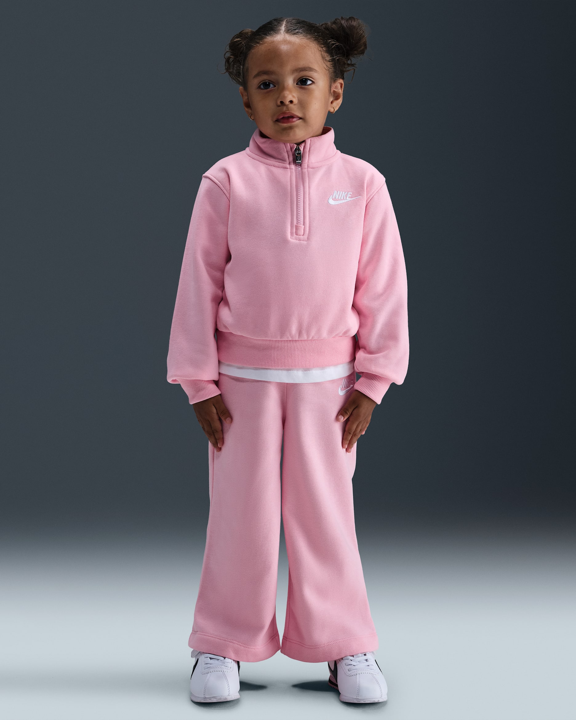 Nike Toddler 2-Piece Wide Leg Club Fleece Set - Medium Soft Pink