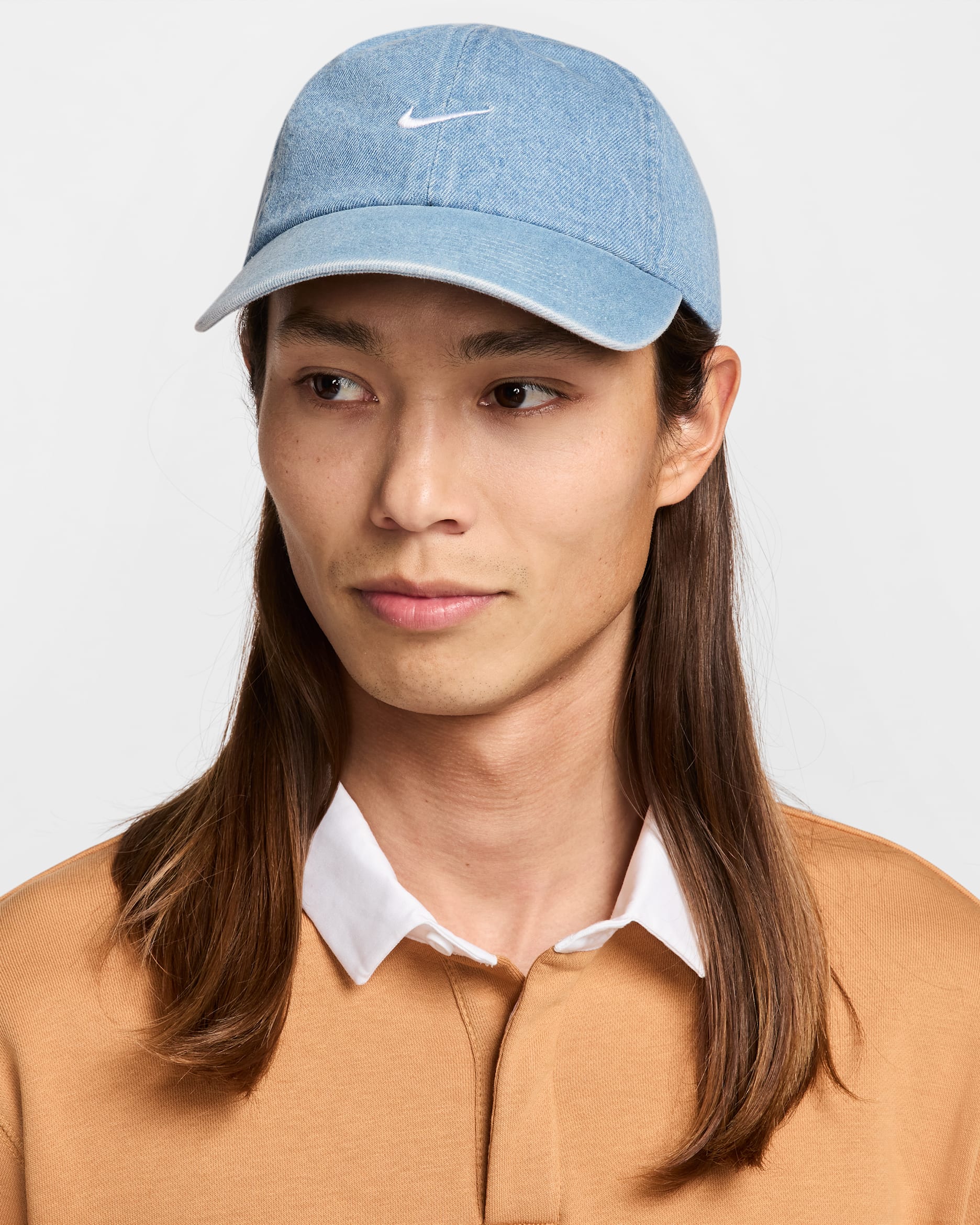 Casquette souple en denim Nike Club - Aegean Storm/Thunder Blue/Blanc