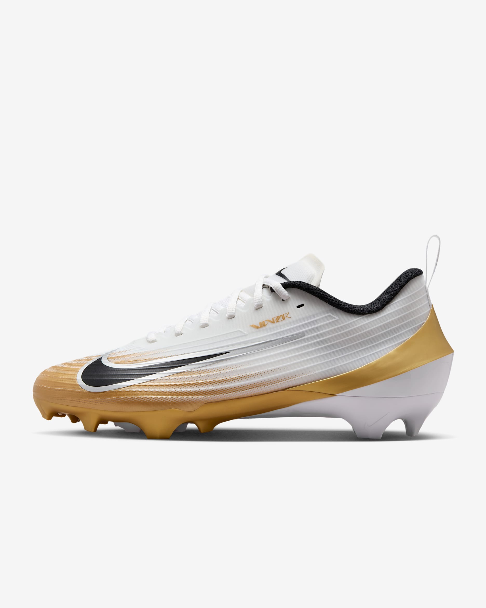 Nike Vapor Speed 3 Football Cleats - White/Metallic Gold/Black