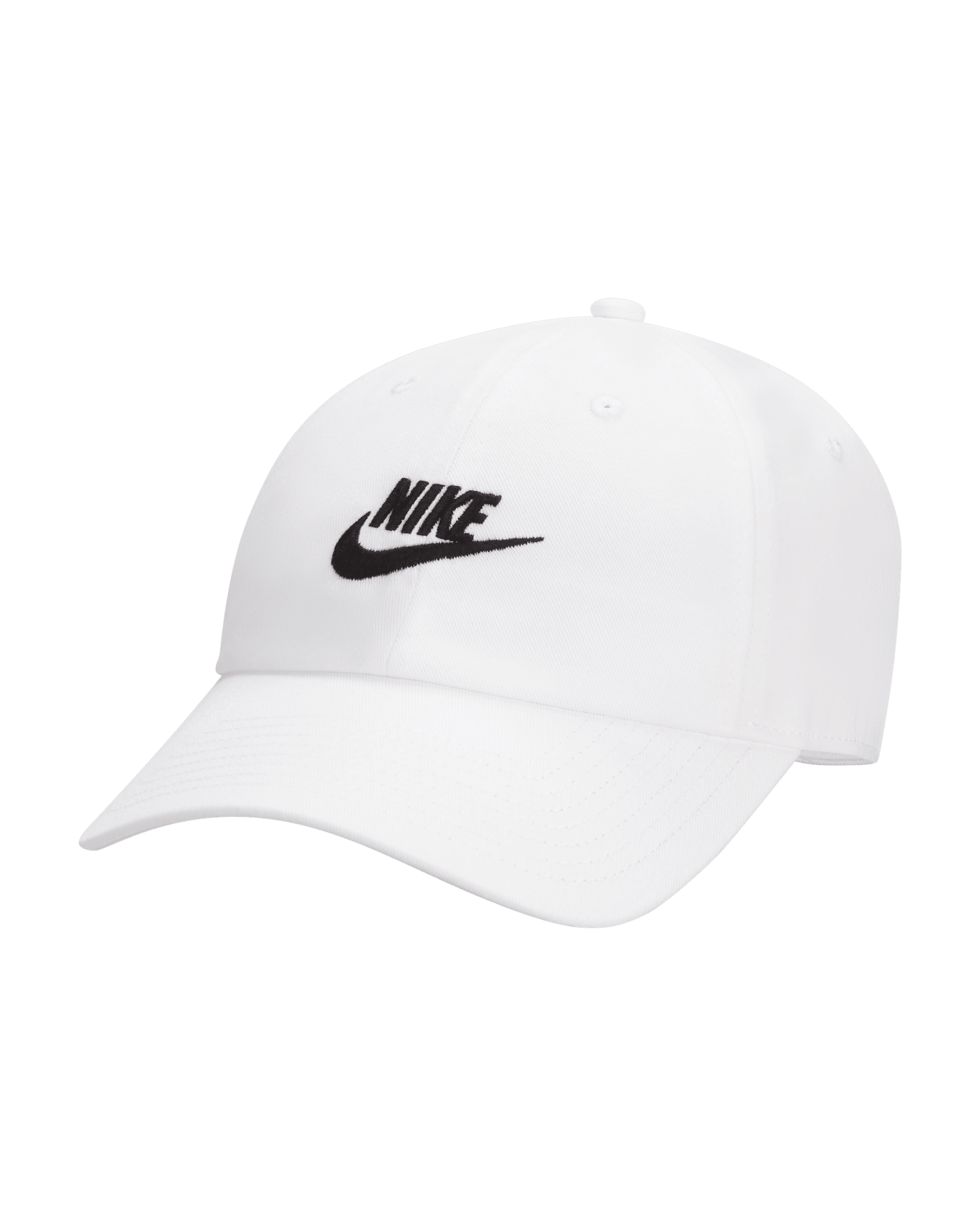 Nike Club ongestructureerde Futura Wash pet - Wit/Zwart