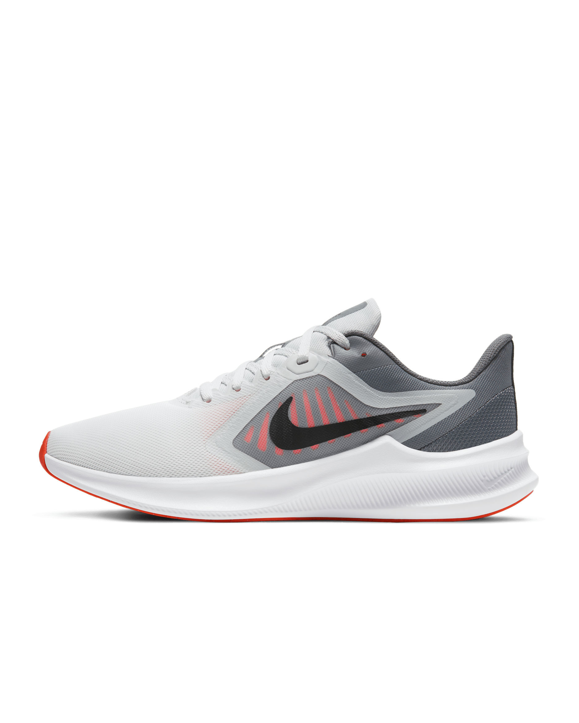 Nike Downshifter 10 Men's Road Running Shoes - Photon Dust/Bright Crimson/Smoke Grey/Black