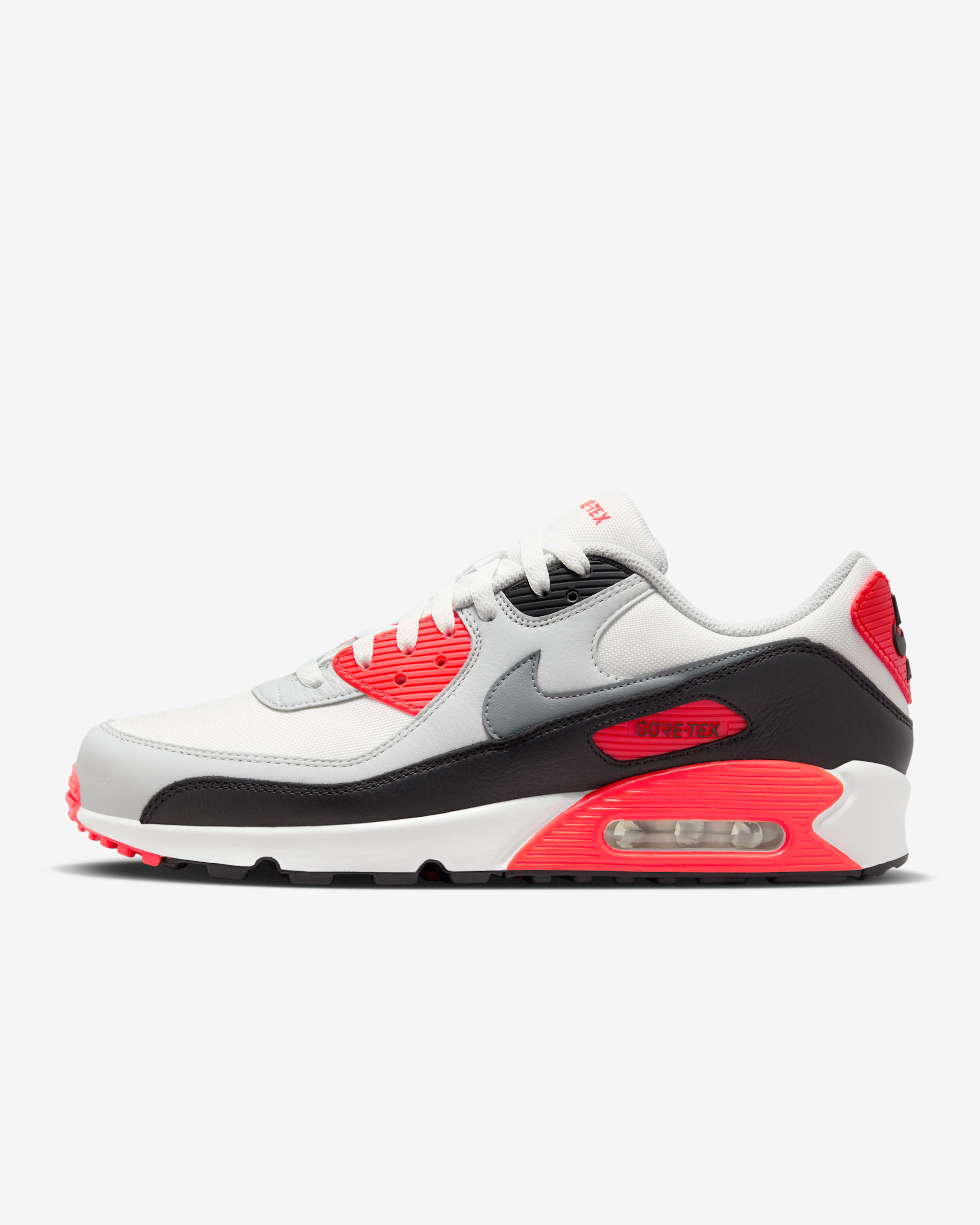 Nike Air Max 90 GORE-TEX Men's Winterized Shoes - Summit White/Bright Crimson/Black/Cool Grey