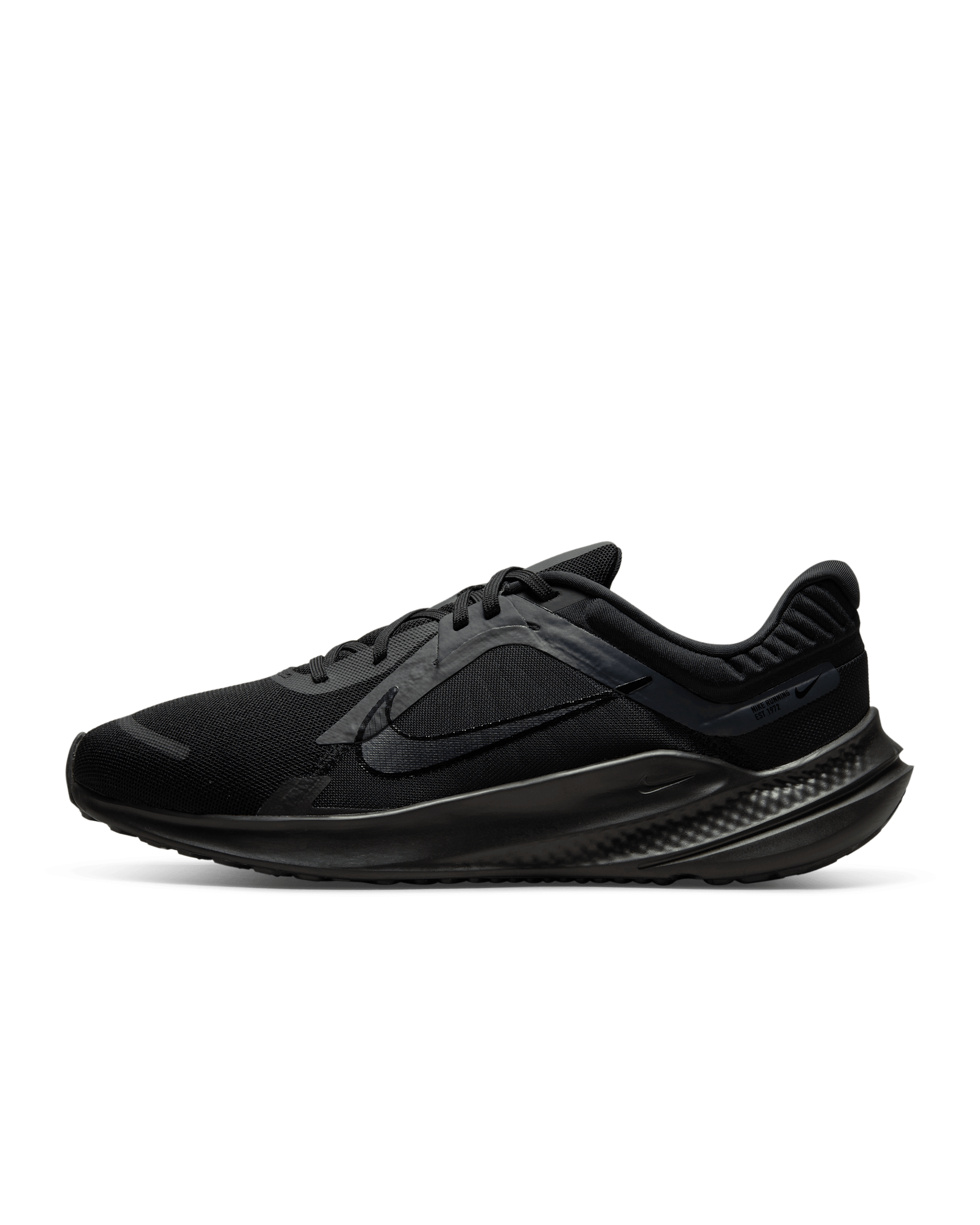 ナイキ クエスト 5 メンズ ロード ランニングシューズ - ブラック/ダークスモークグレー