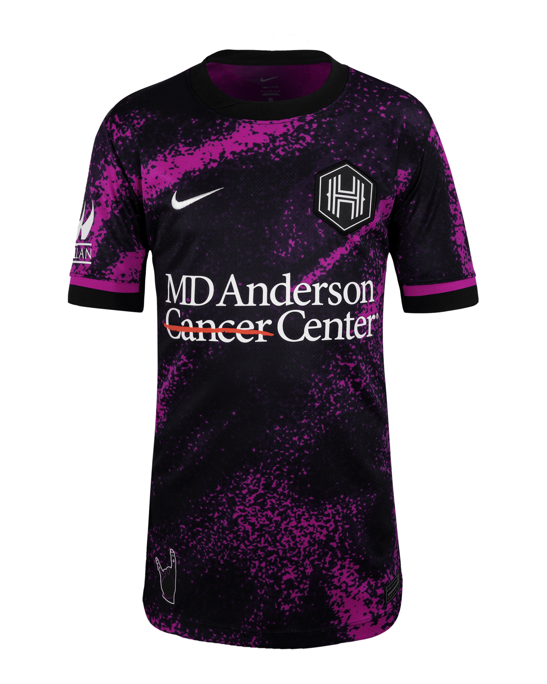 Houston Dash 2025 Stadium Away Big Kids' Nike Dri-FIT NWSL Replica Jersey - Vivid Grape/Purple Dynasty