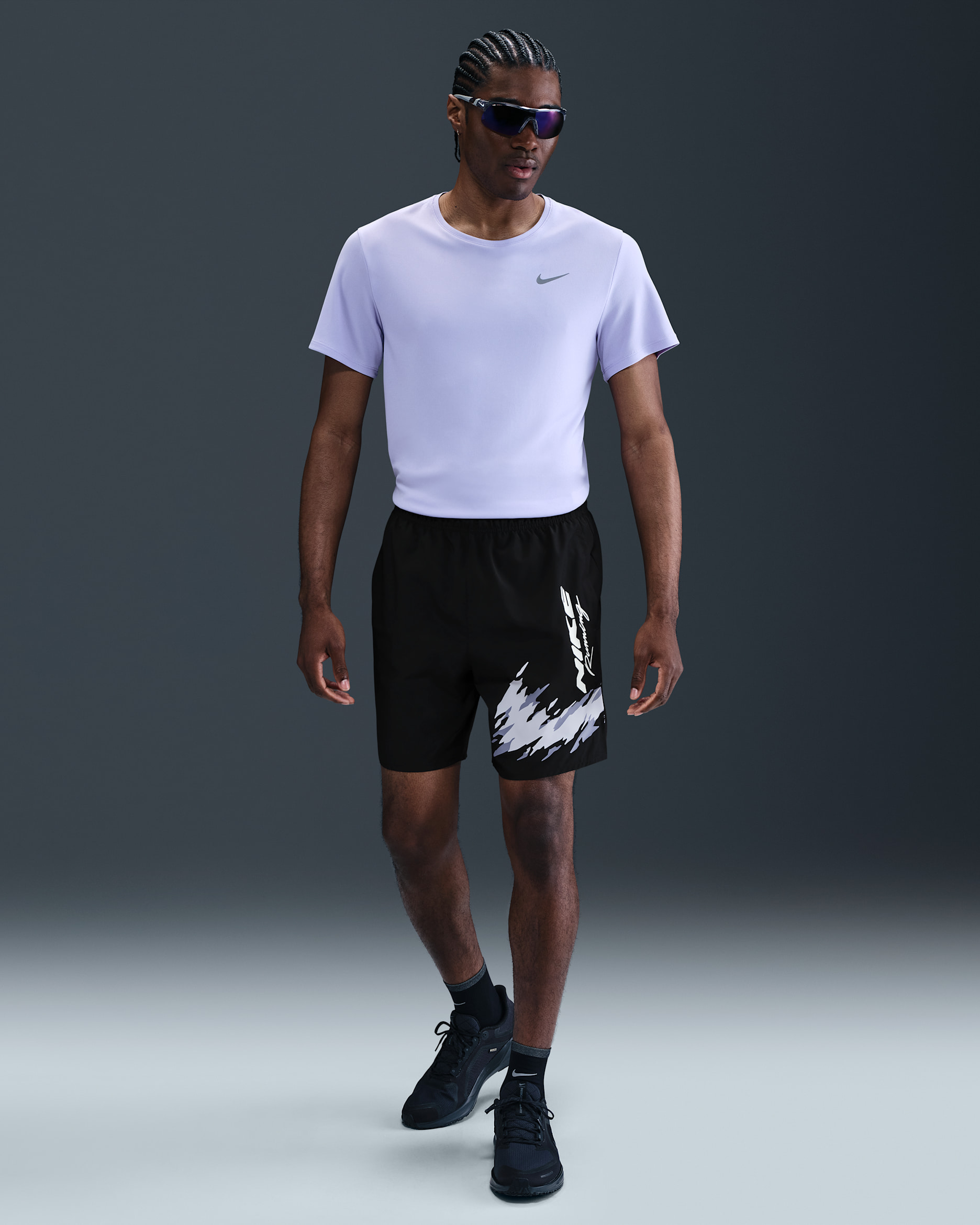 Nike Challenger Men's Dri-FIT 18cm (approx.) Brief-Lined Running Shorts - Black