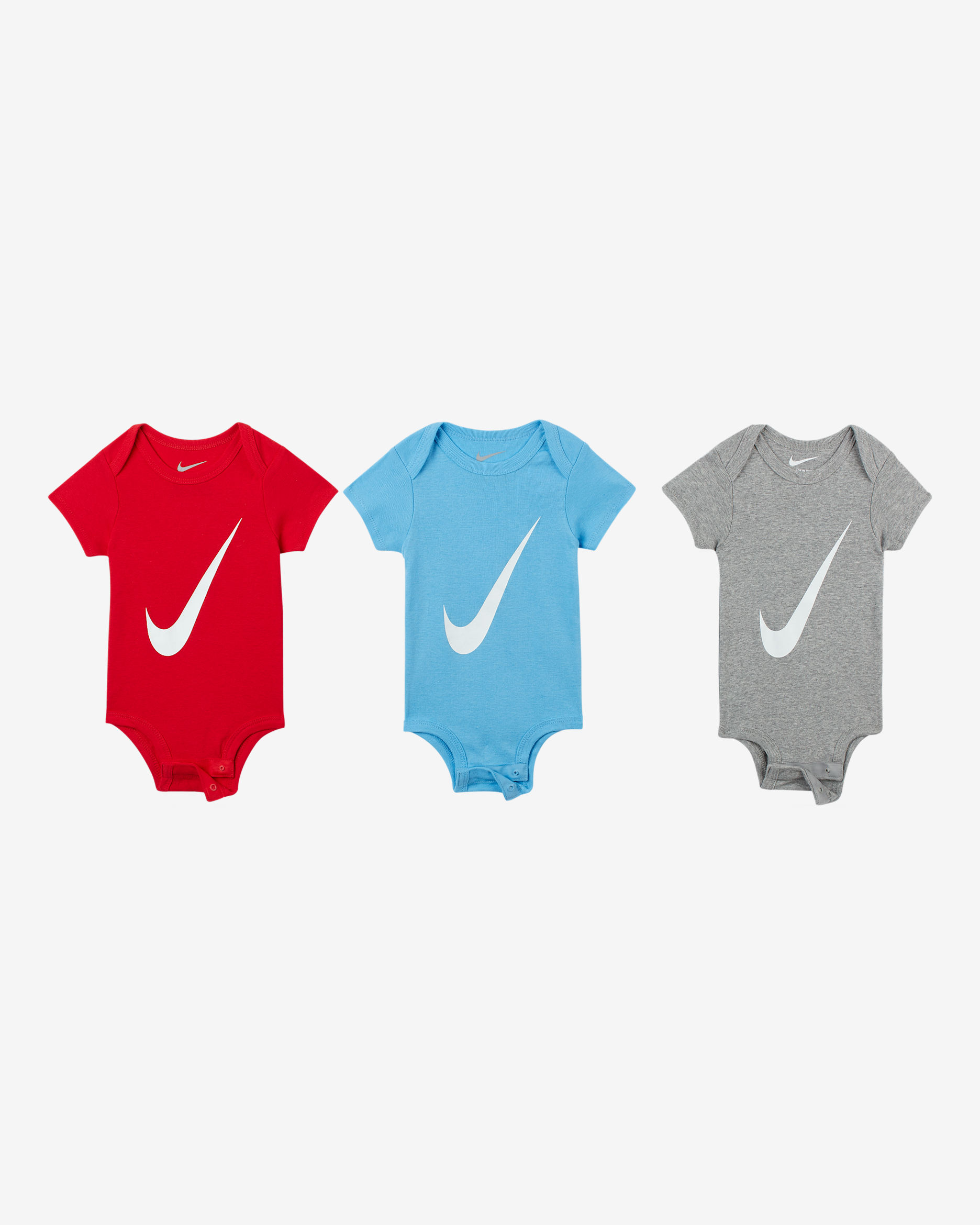 Nike Baby (0–6M) Bodysuit Set (3-Pack) - University Red
