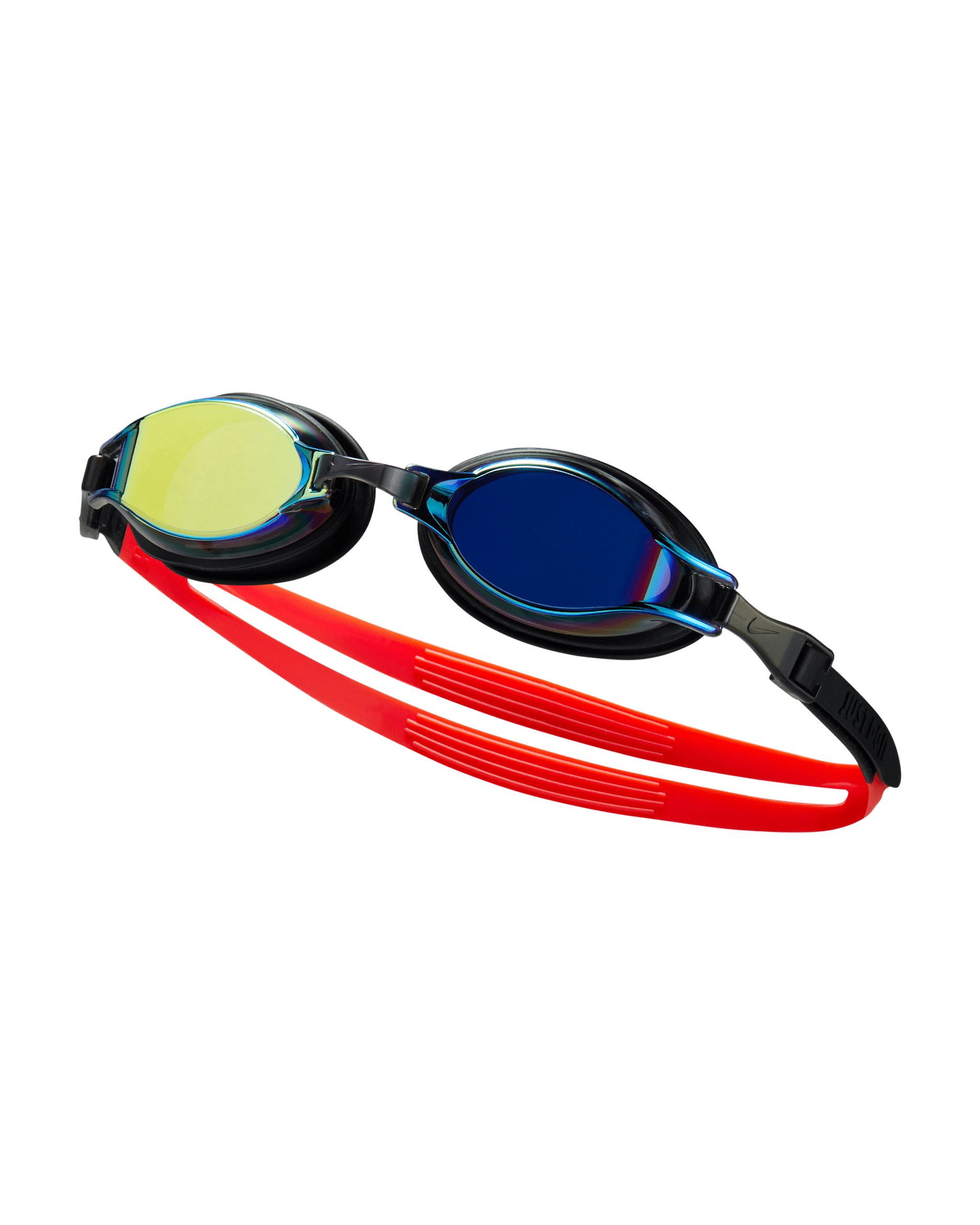 Goggles espejados cromados Nike Swim - Oro/Negro/Rojo picante/Gris humo oscuro