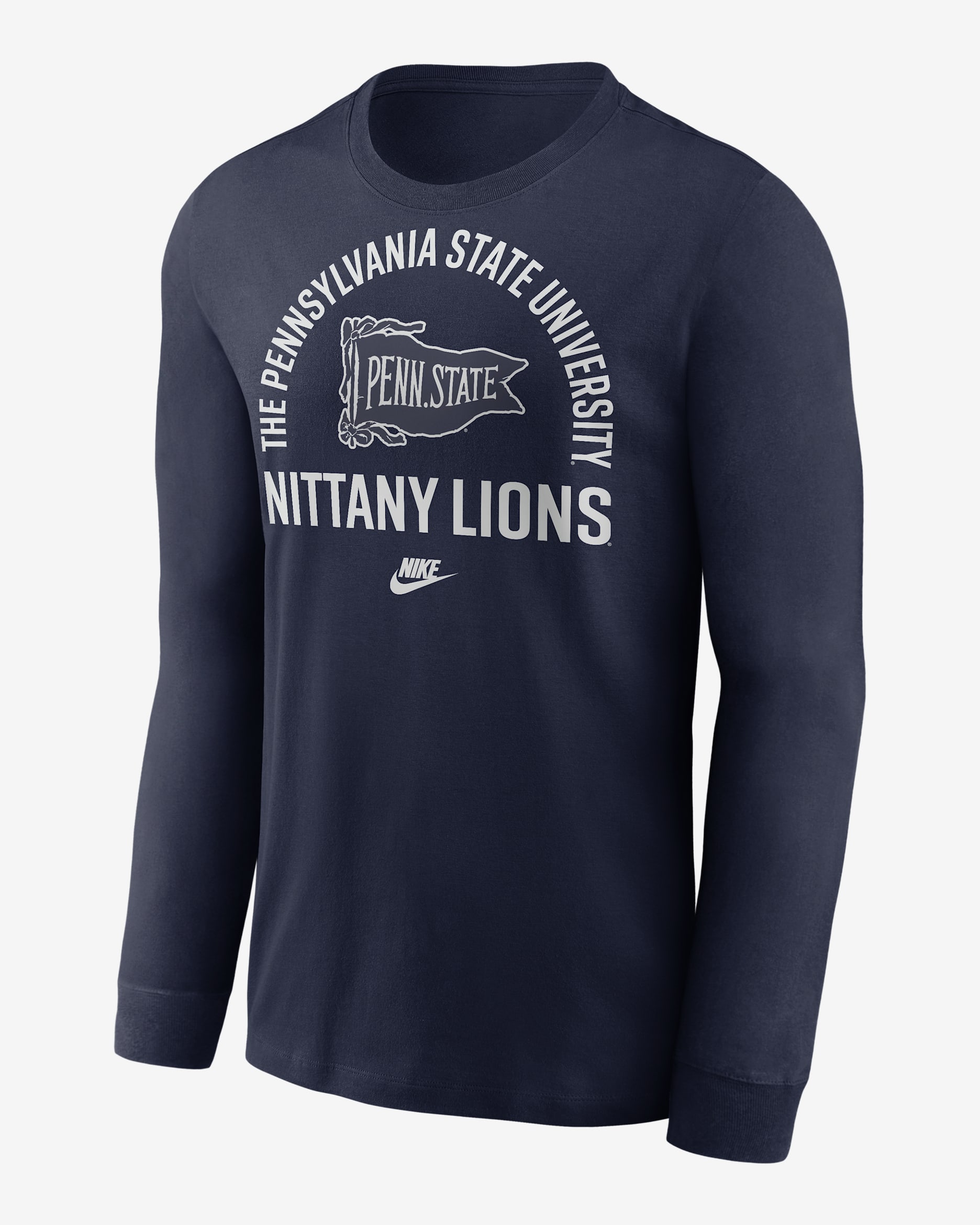 Penn State Legacy Arched Logo Men's Nike College Long-Sleeve T-Shirt - Navy