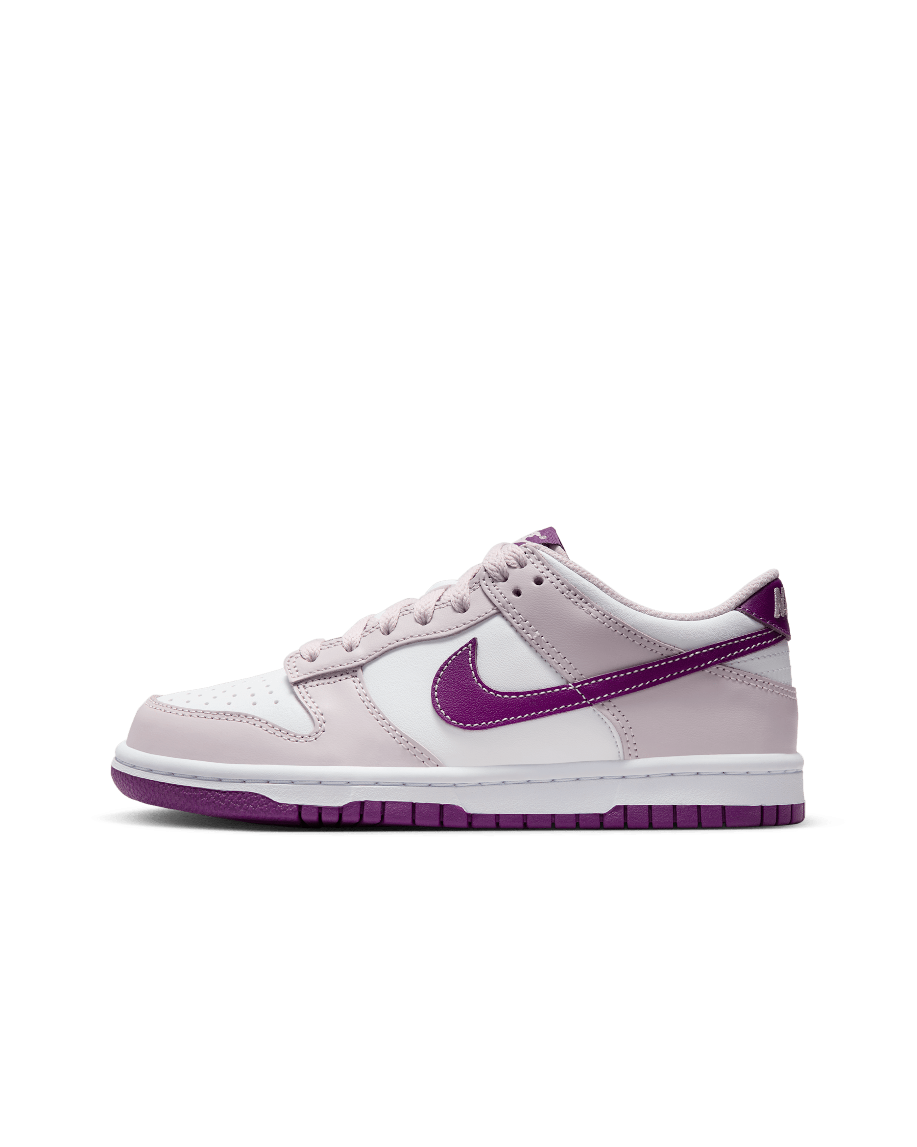 Nike Dunk Low Older Kids' Shoes - White/Platinum Violet/Viotech