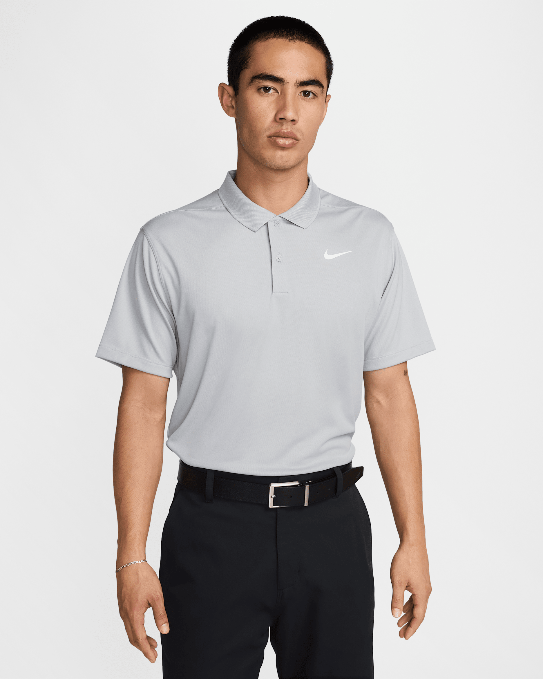 Nike Dri-FIT Victory Men's Golf Polo - Wolf Grey/White