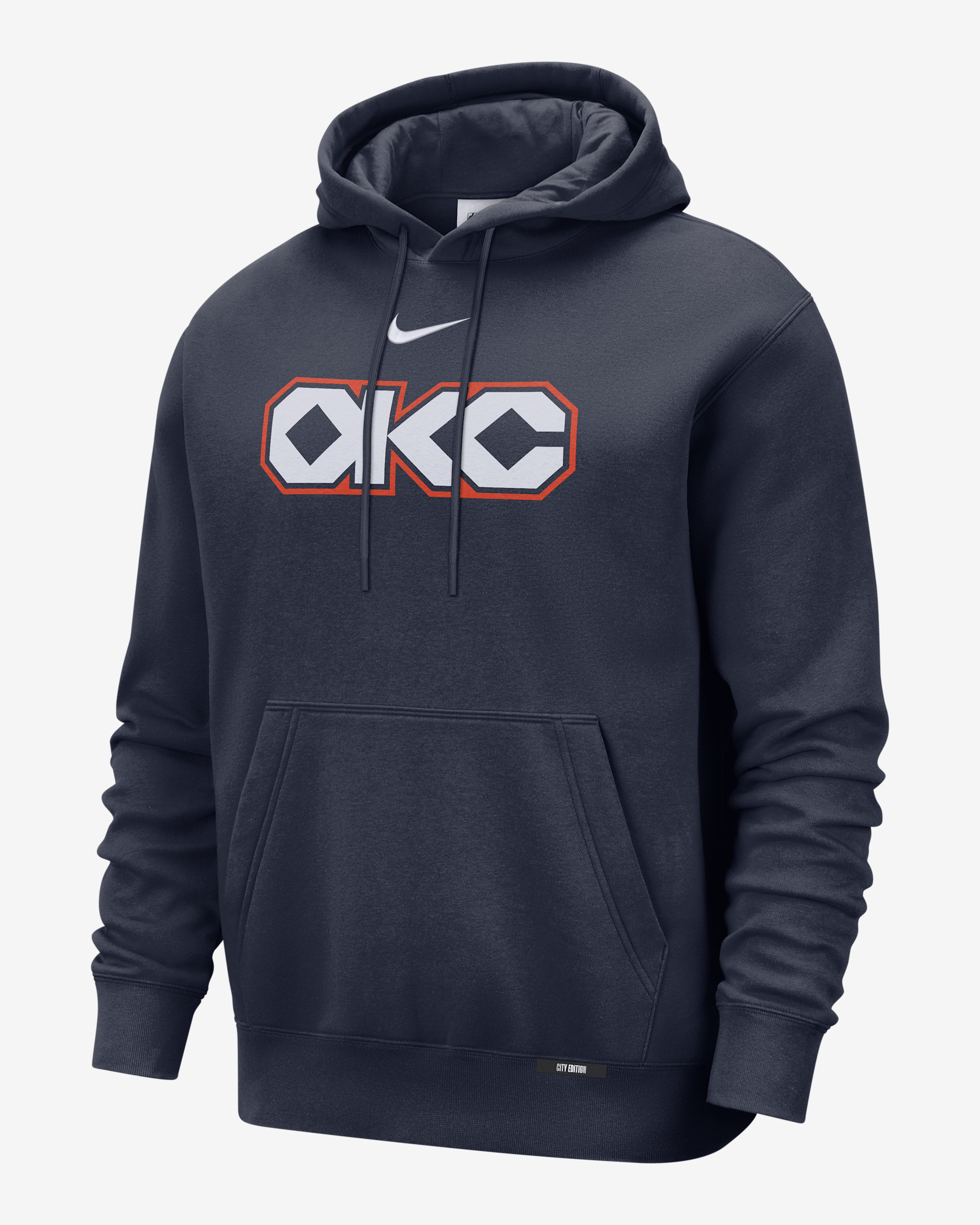 Oklahoma City Thunder City Edition Men's Nike Basketball Club Pull-Over Hoodie - College Navy