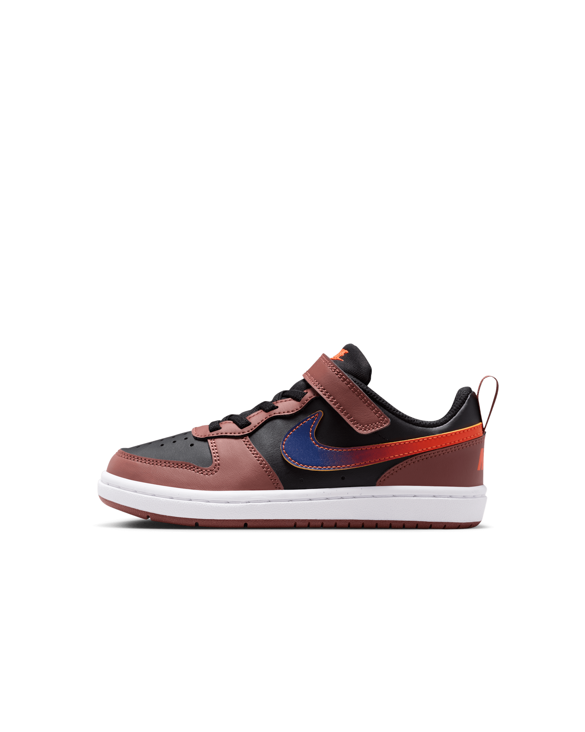 Nike Court Borough Low Recraft Little Kids' (Boys') Shoes - Black/Red Sepia/Team Orange/Deep Night