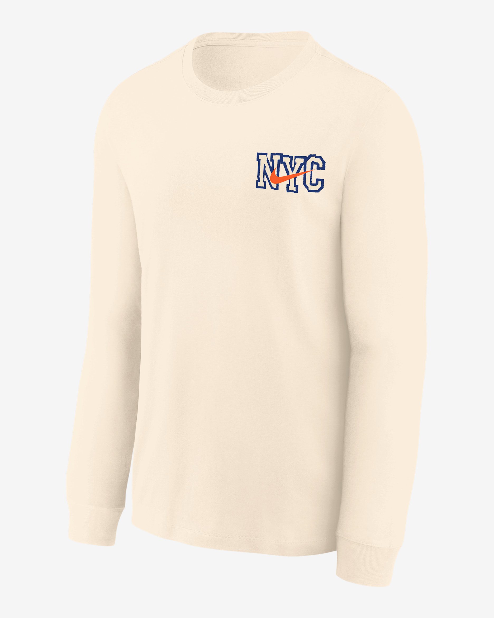 New York Knicks Essential City Edition Big Kids' Long-Sleeve T-Shirt - Natural