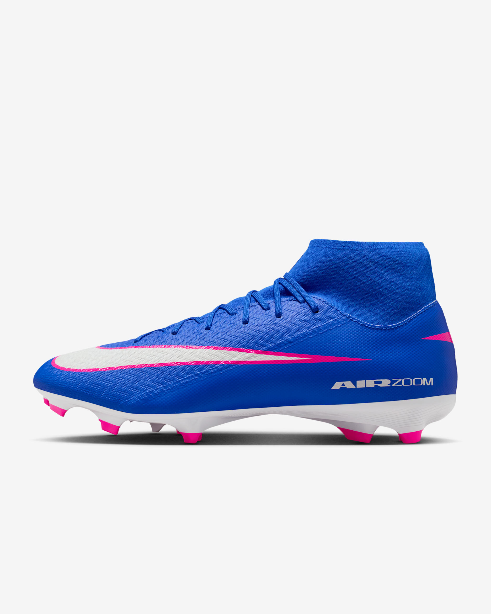Tacos de fútbol para terrenos múltiples de corte high Nike Mercurial Superfly 10 Academy - Azul carrera/Blanco