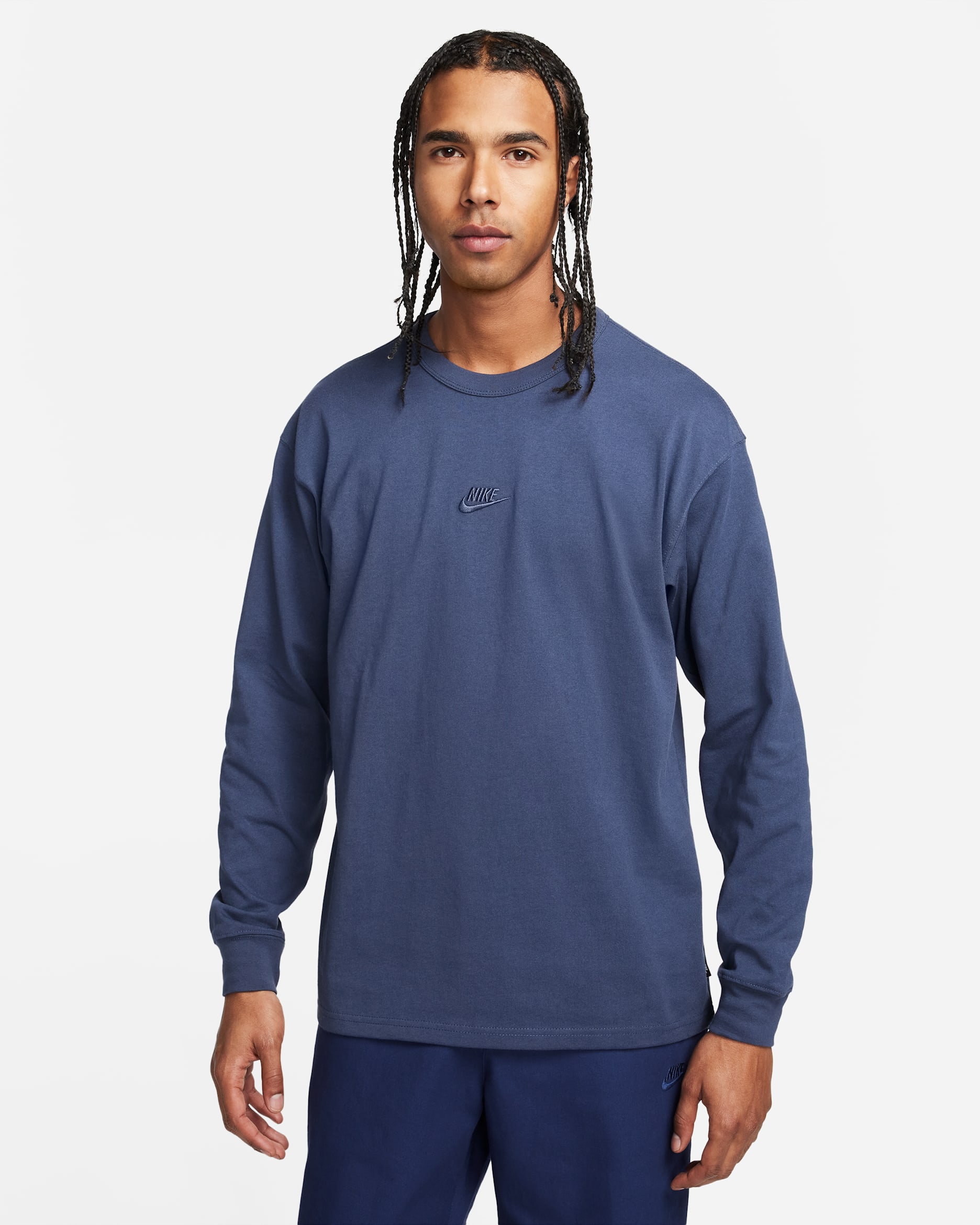Nike Sportswear Premium Essentials Men's Long-Sleeve T-Shirt - Thunder Blue