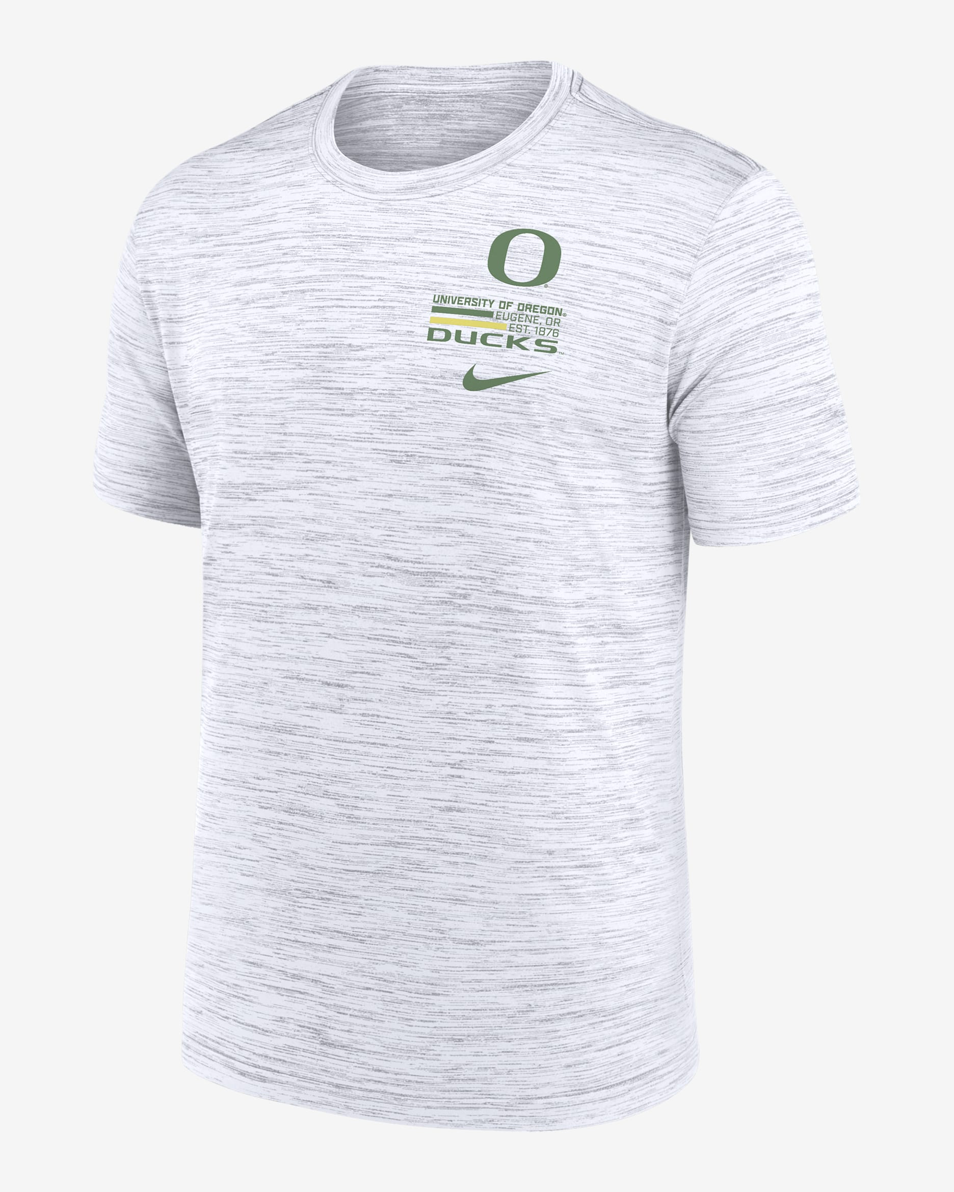 Oregon Campus Chest Stack Velocity Men's Nike Dri-FIT College T-Shirt - White