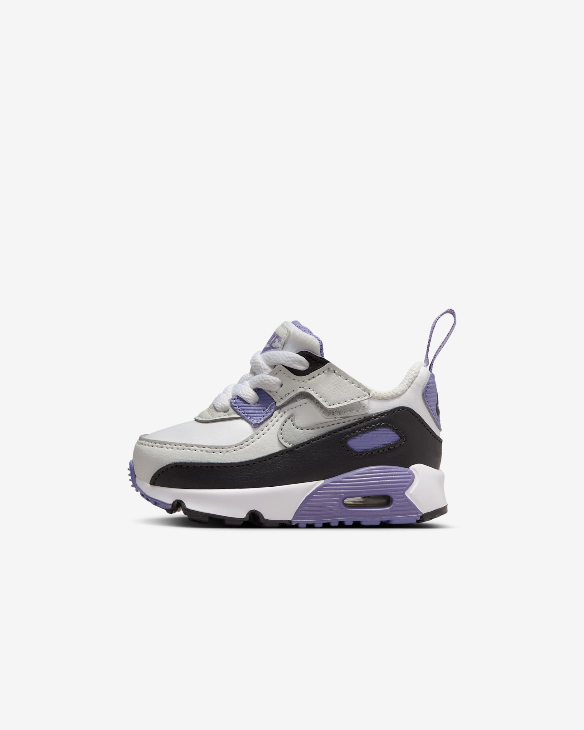 Nike Air Max 90 EasyOn Baby/Toddler Shoes - White/Dusty Amethyst/Photon Dust/Light Smoke Grey
