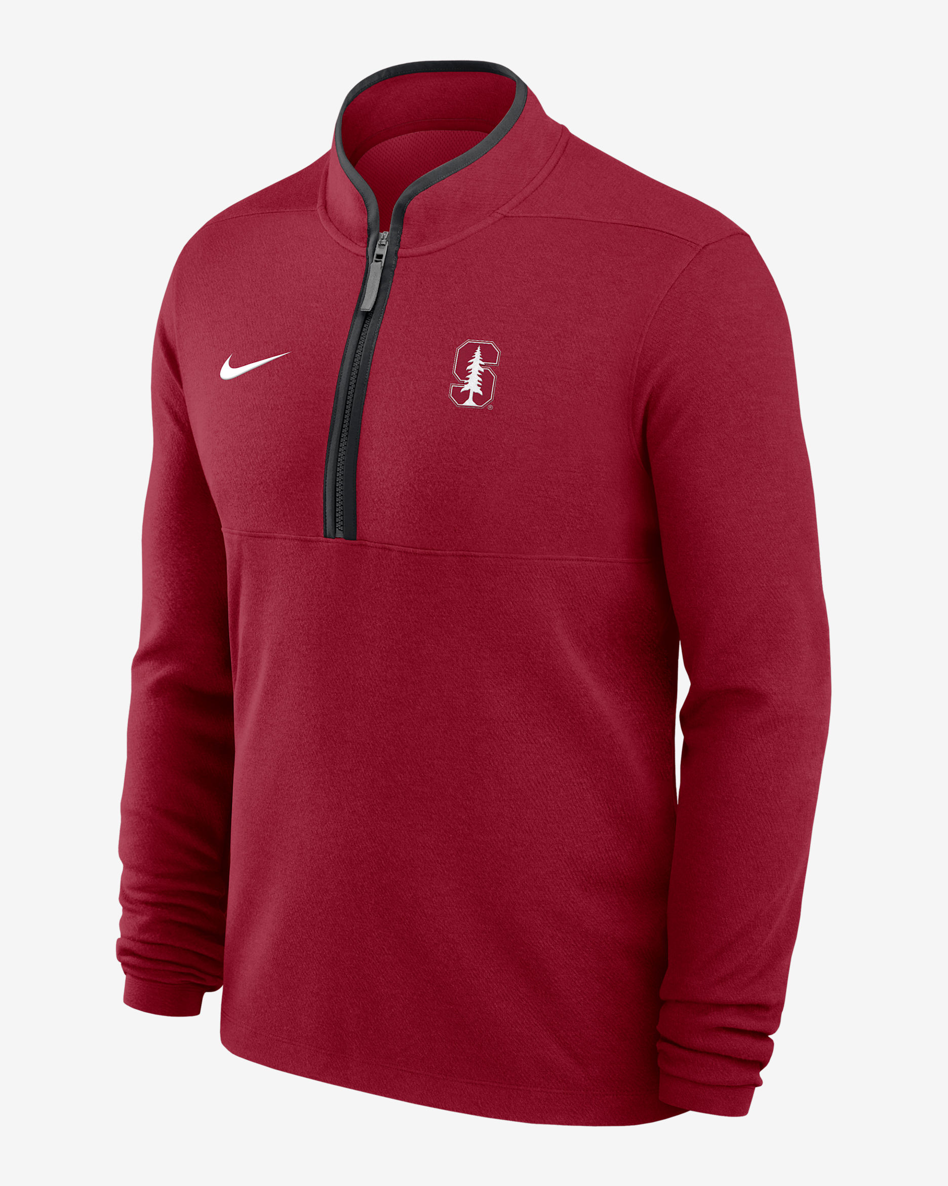 Stanford Victory Men's Nike Dri-FIT College 1/2-Zip Long-Sleeve Top - Cardinal Red