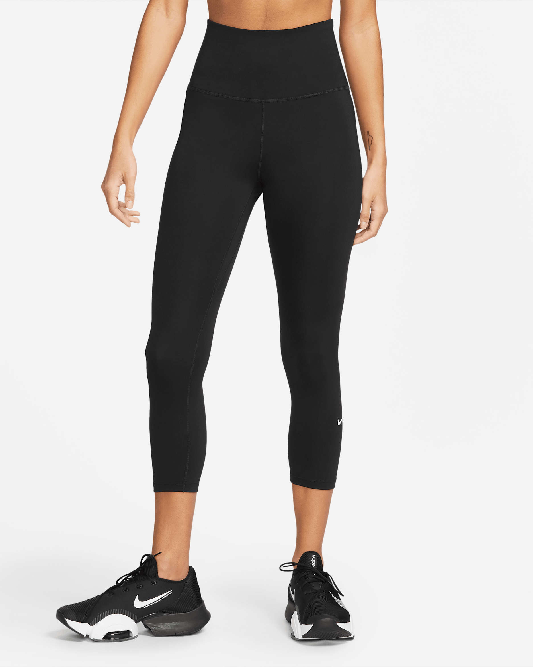 Nike One Women's High-Rise Cropped Leggings - Black/White