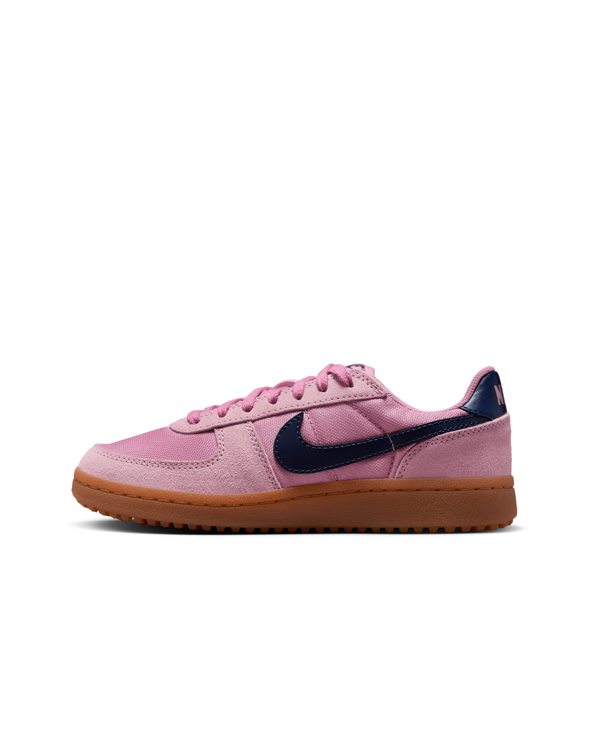 Tenis para niños grandes Nike Field General - Rosa elemental/Marrón medio goma/Obsidiana