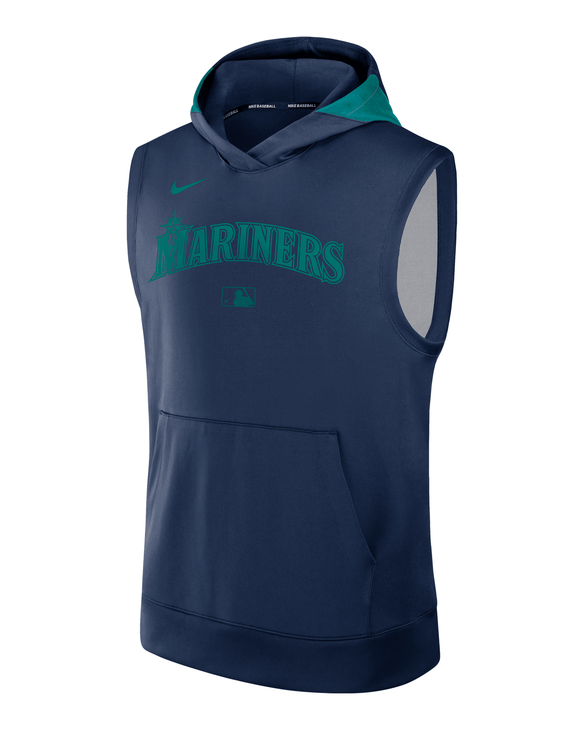 Seattle Mariners Authentic Collection Men’s Nike Dri-FIT MLB Sleeveless Pullover Hoodie - Navy