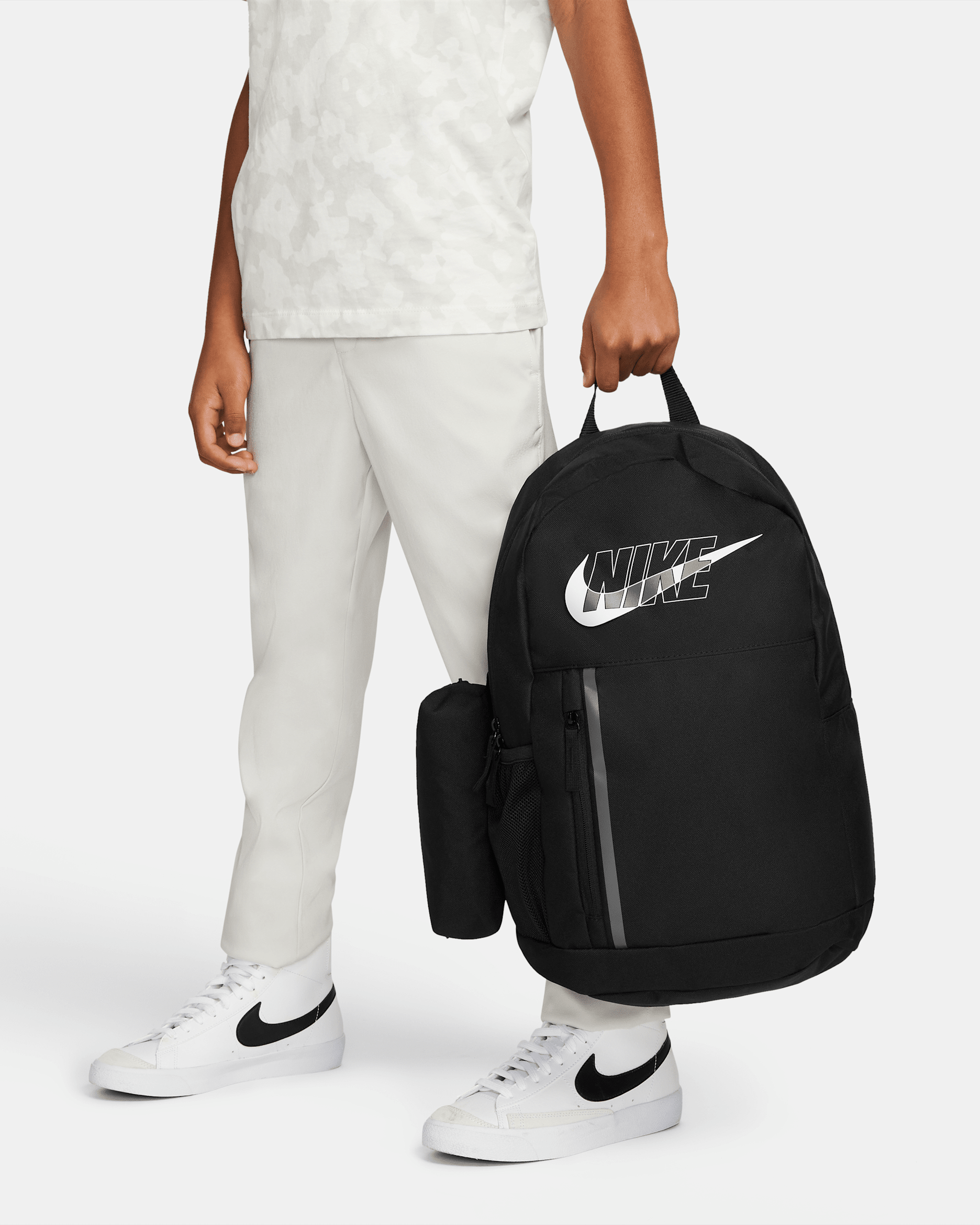 Nike Kids' Graphic Backpack (20L) - Black/Black/White