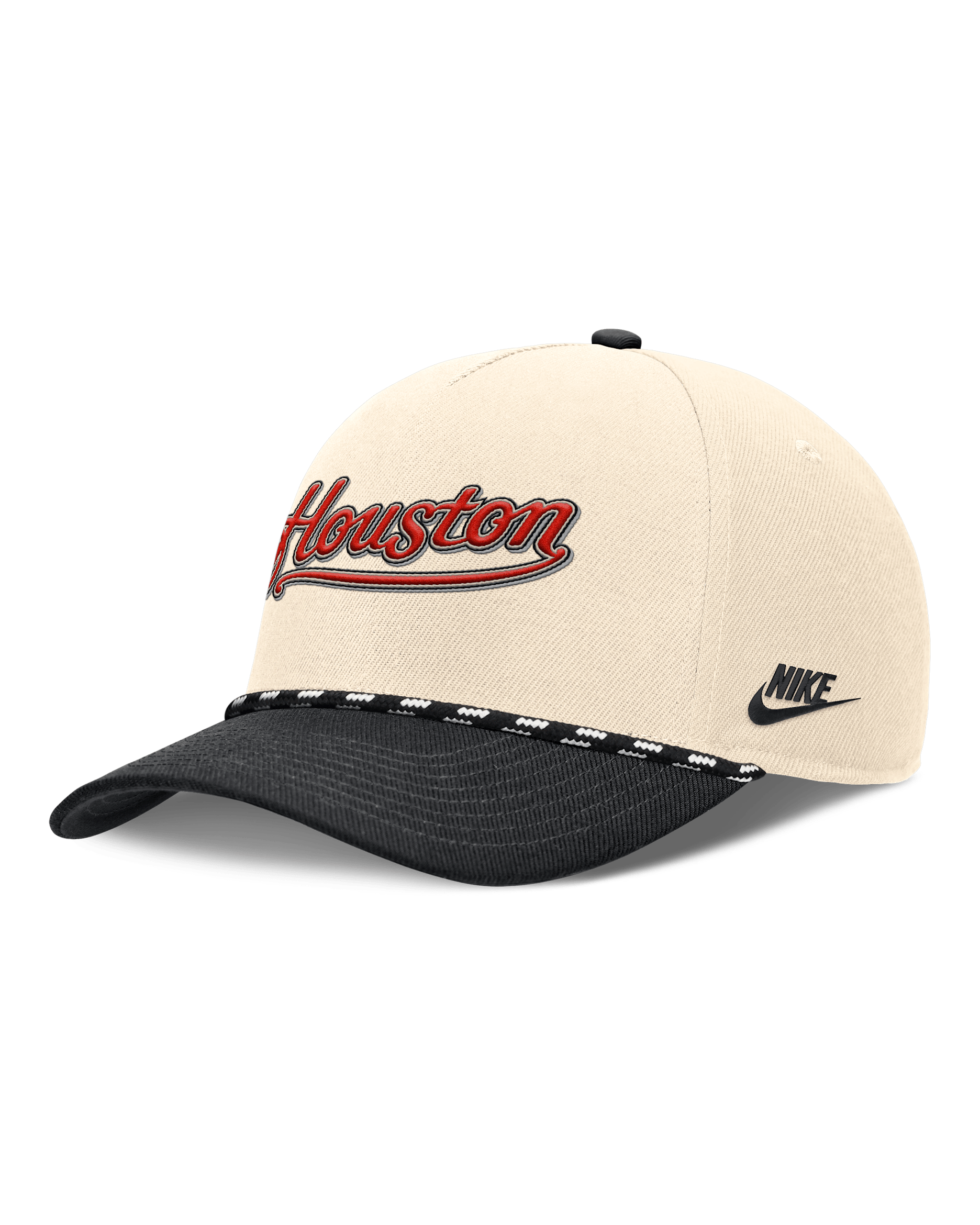 Gorra ajustable Nike de la MLB para hombre Houston Astros Rise - Natural